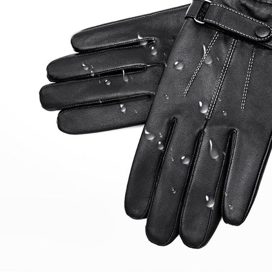 Touch Screen Winter Gloves for Men Warm Black Smartphone Compatible