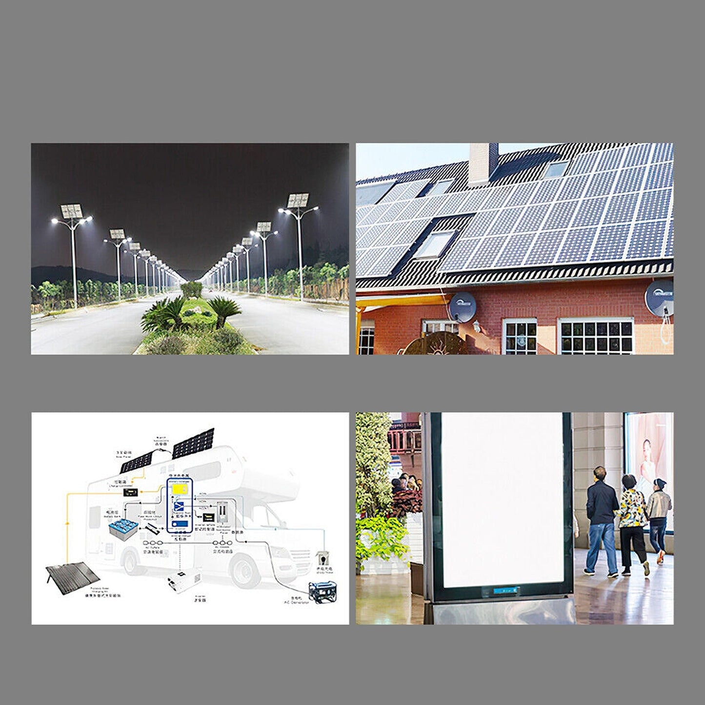 12V 24V Solar Panel Charge Controller for AGM Gel Lifepo4 Batteries