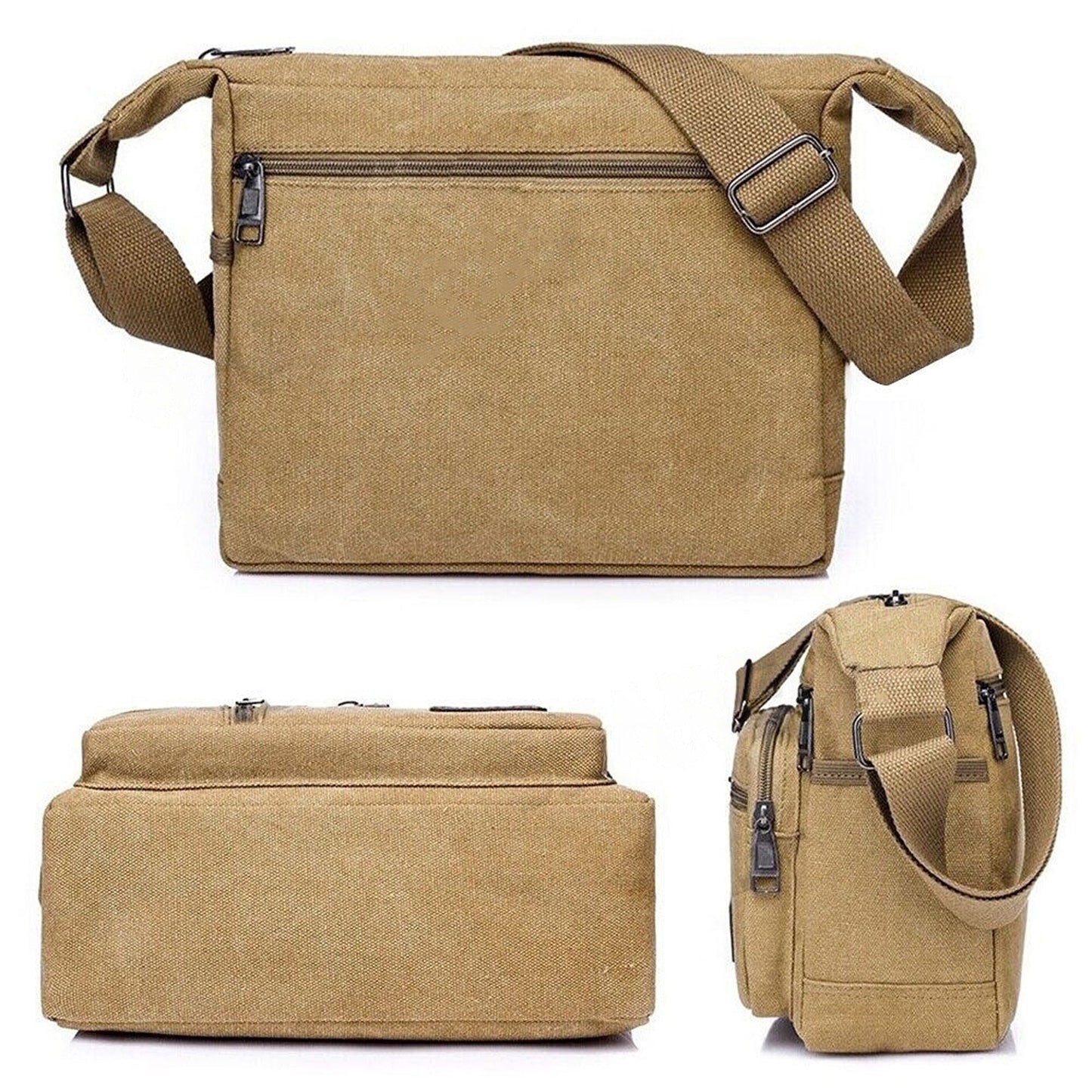 Vintage Canvas Crossbody Travel Messenger Bag Men Shoulder Satchel