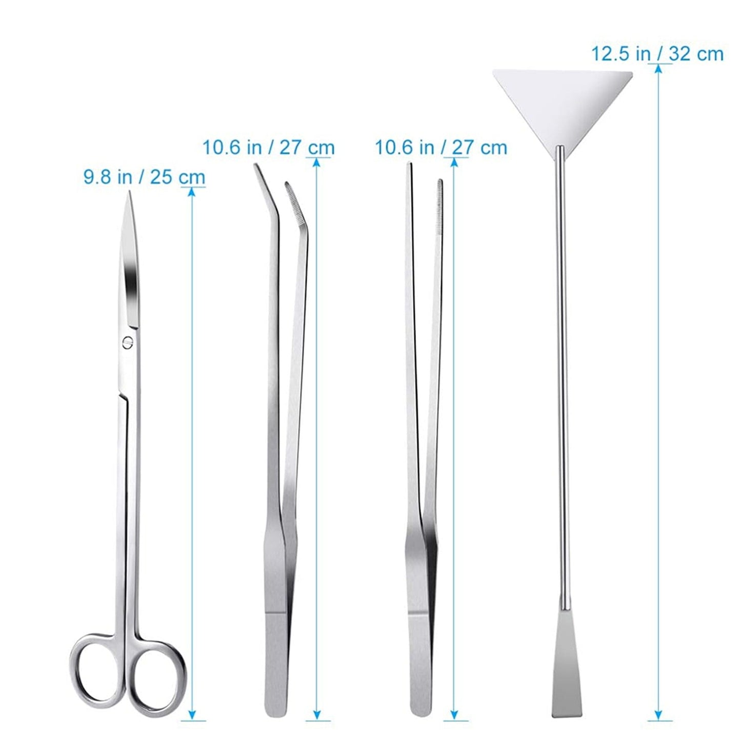 Aquarium Aquascaping Tool Kit Plant Tweezers Scissors Spatula Set