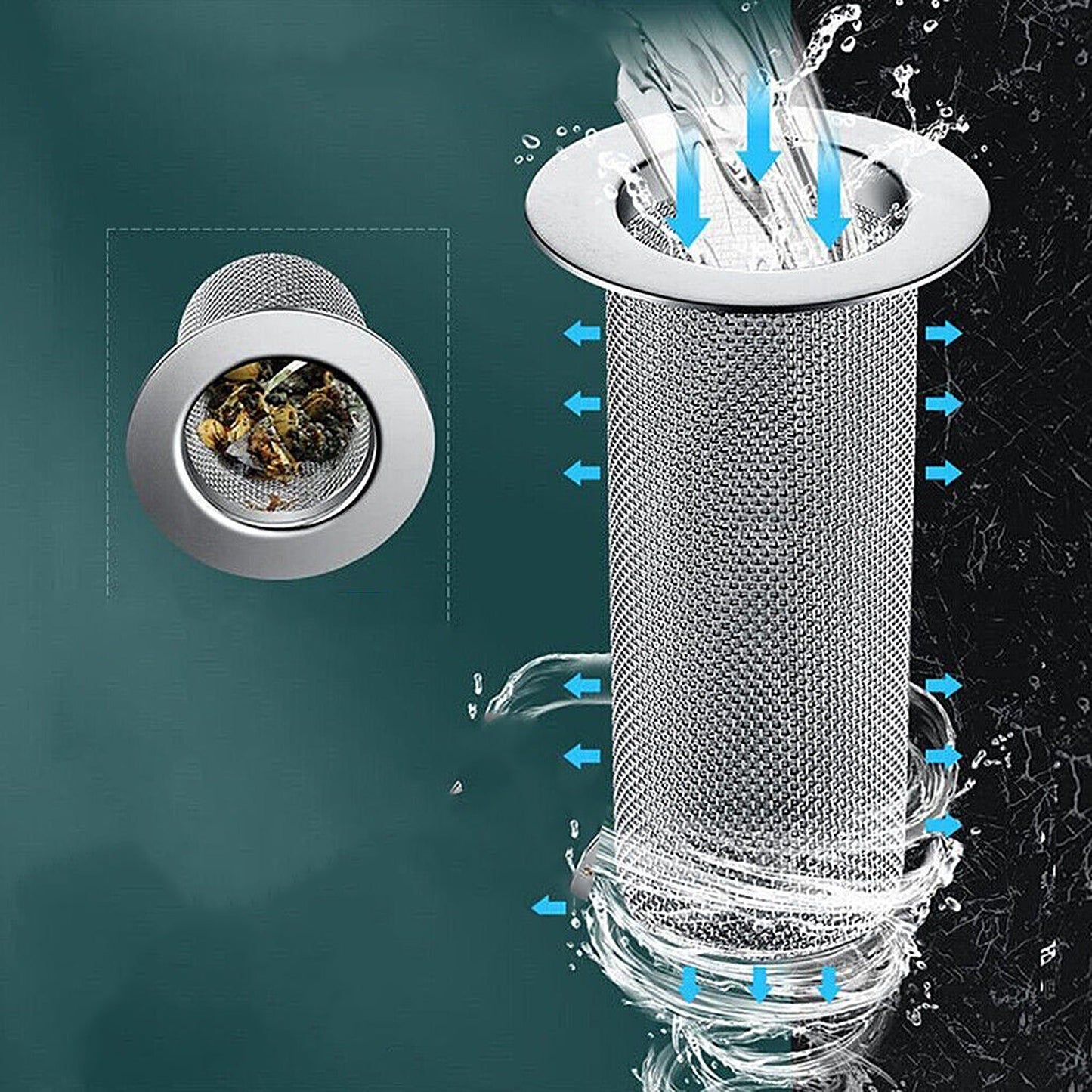 Anti-Blocking Drain Filter Hair Catcher for Bathroom Floor