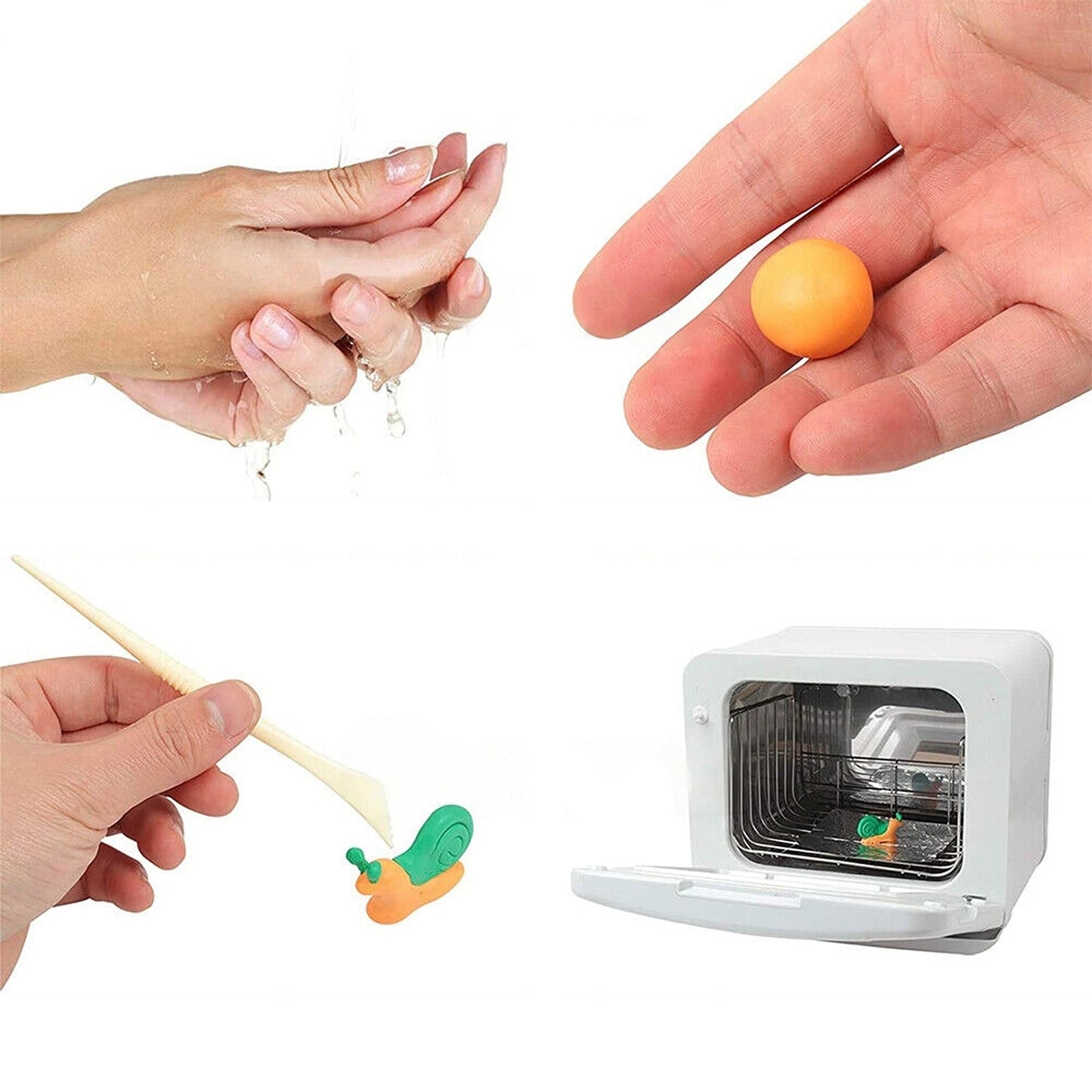 86pcs DIY Modelling Craft Kit Polymer Clay Oven Bake 50 Colors