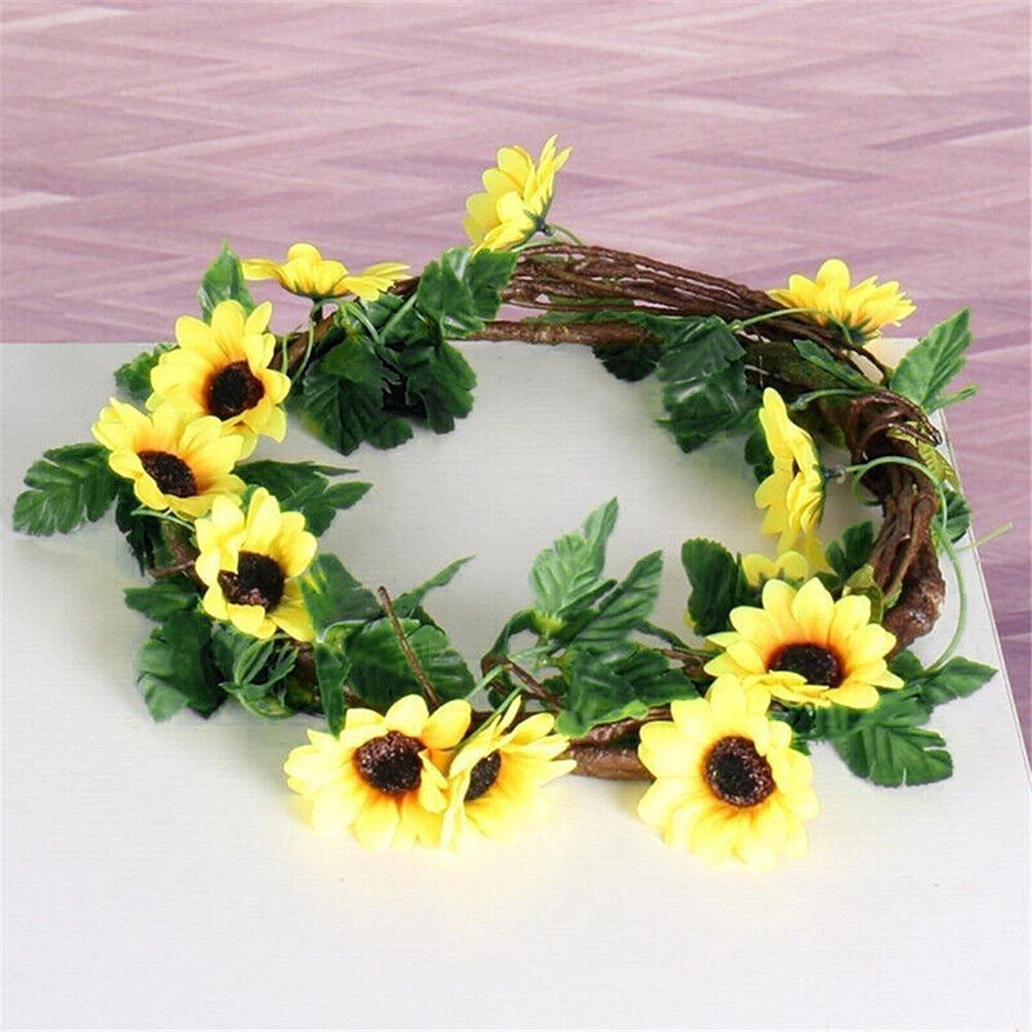 Sunflower Floral Vine Garland Silk Wedding Arch Decoration