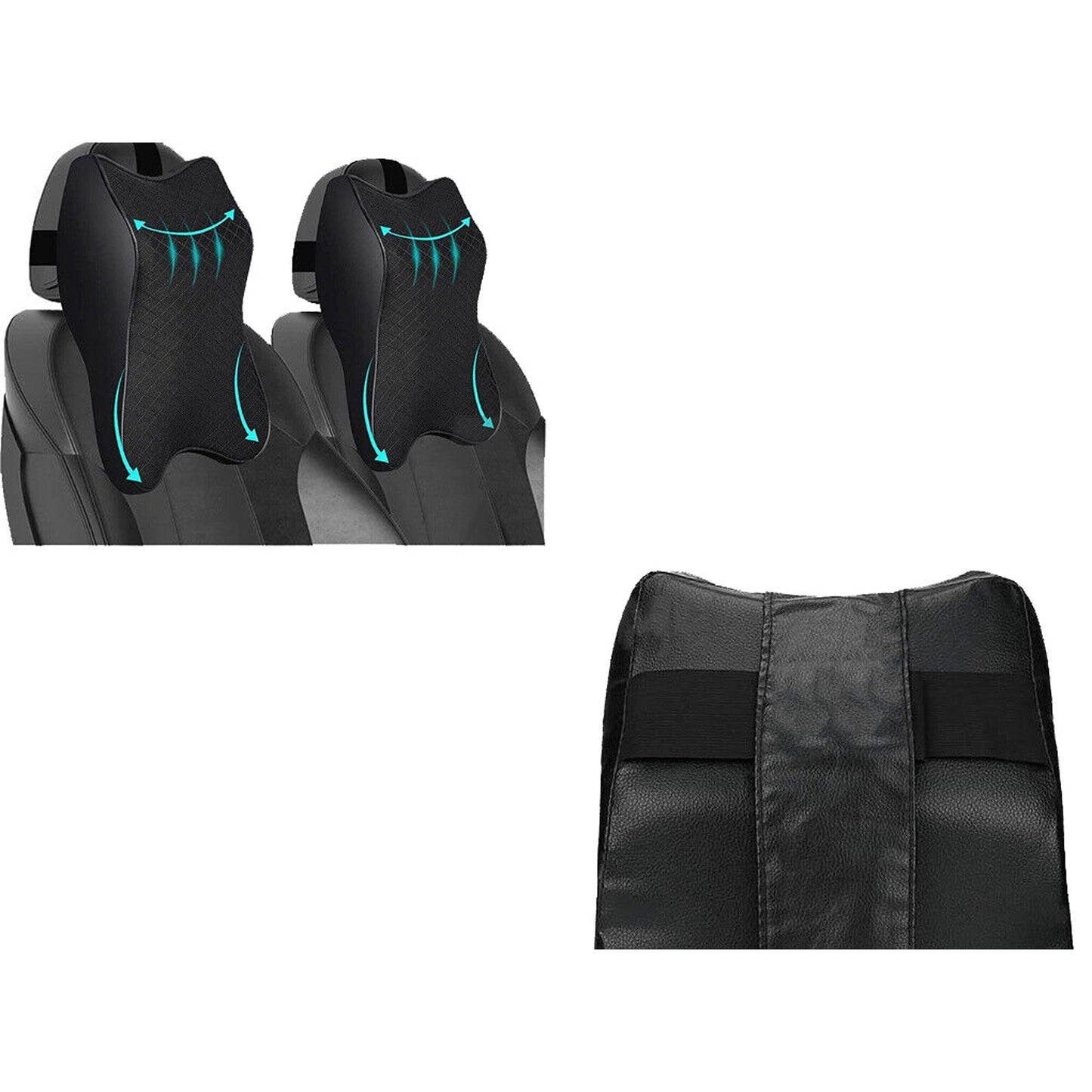 Memory Foam Headrest Pad for Car Seat Neck Support Pillow
