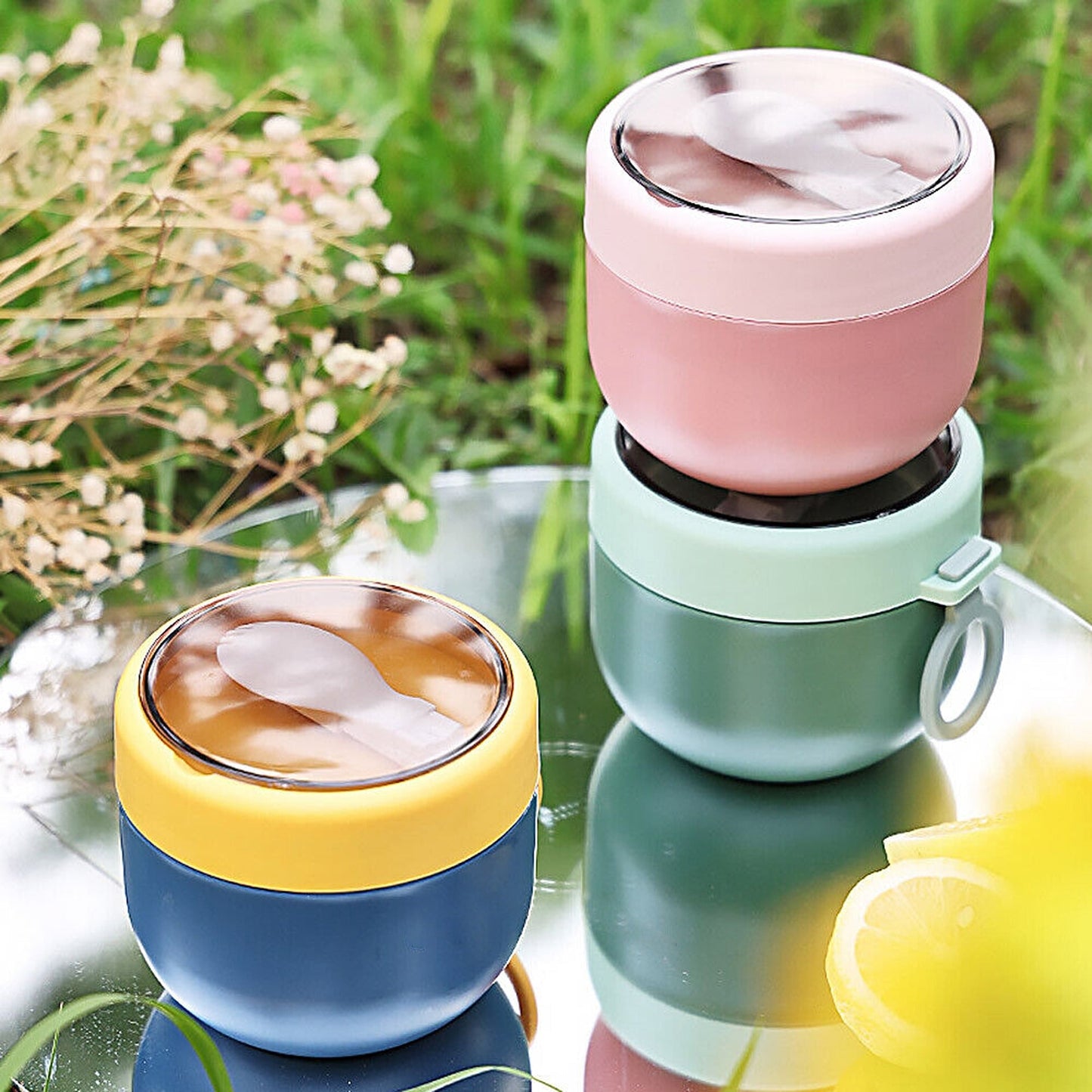 Stainless Steel Insulated Food Jar Thermos Lunch Box Food Flask