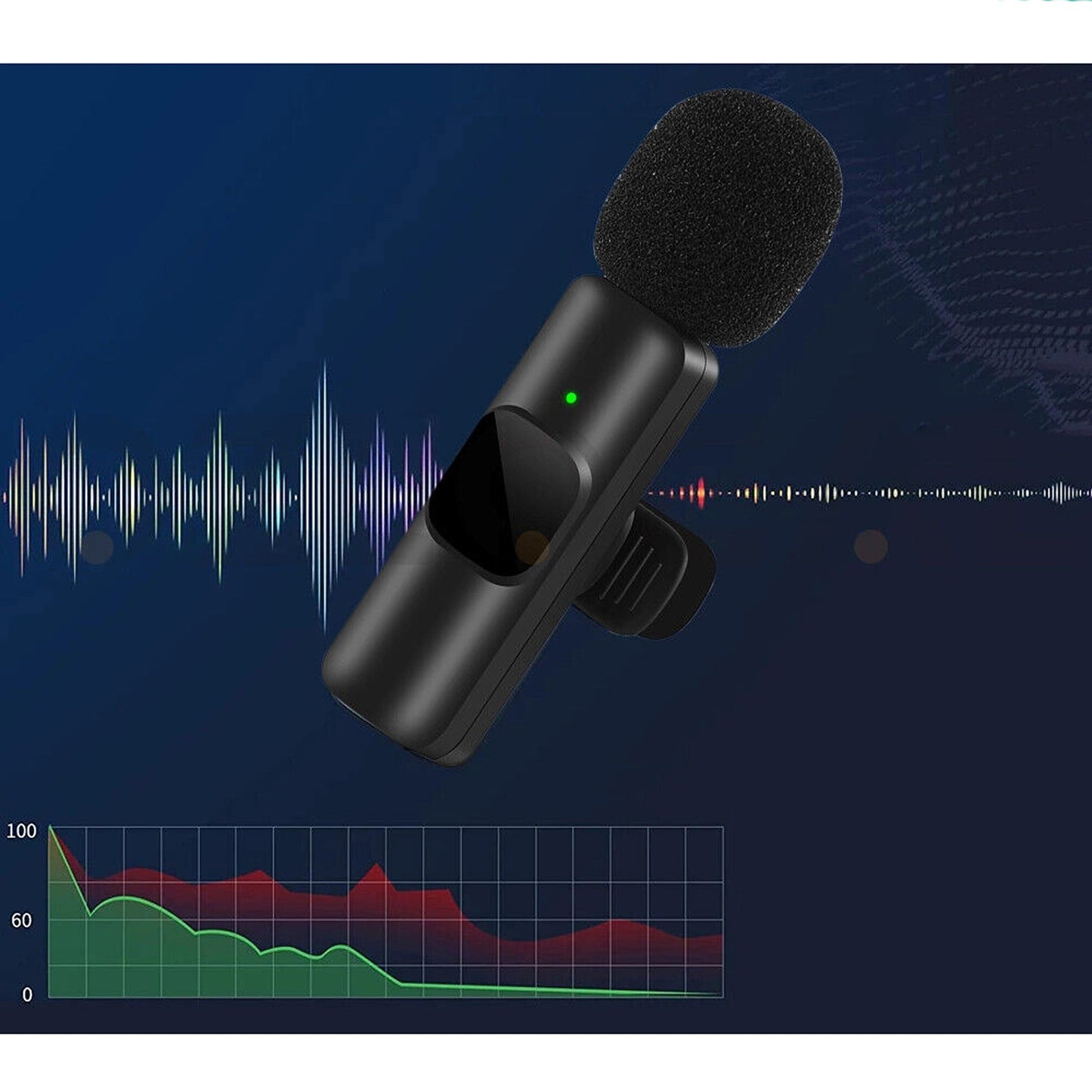 Wireless Lavalier Microphone for iPhone Apple Phone iPad Vlog Live Stream