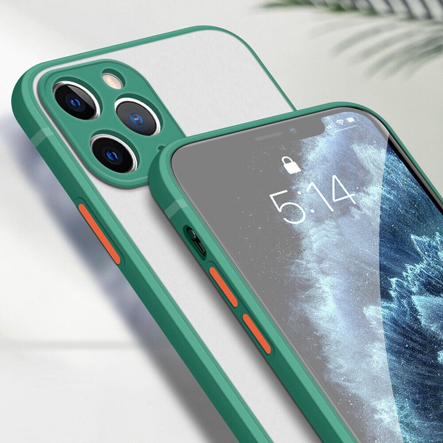 Dark Green Bumper Case Cover Clear Silicone Matte For iPhone 11 Pro Max XS XR 7 8