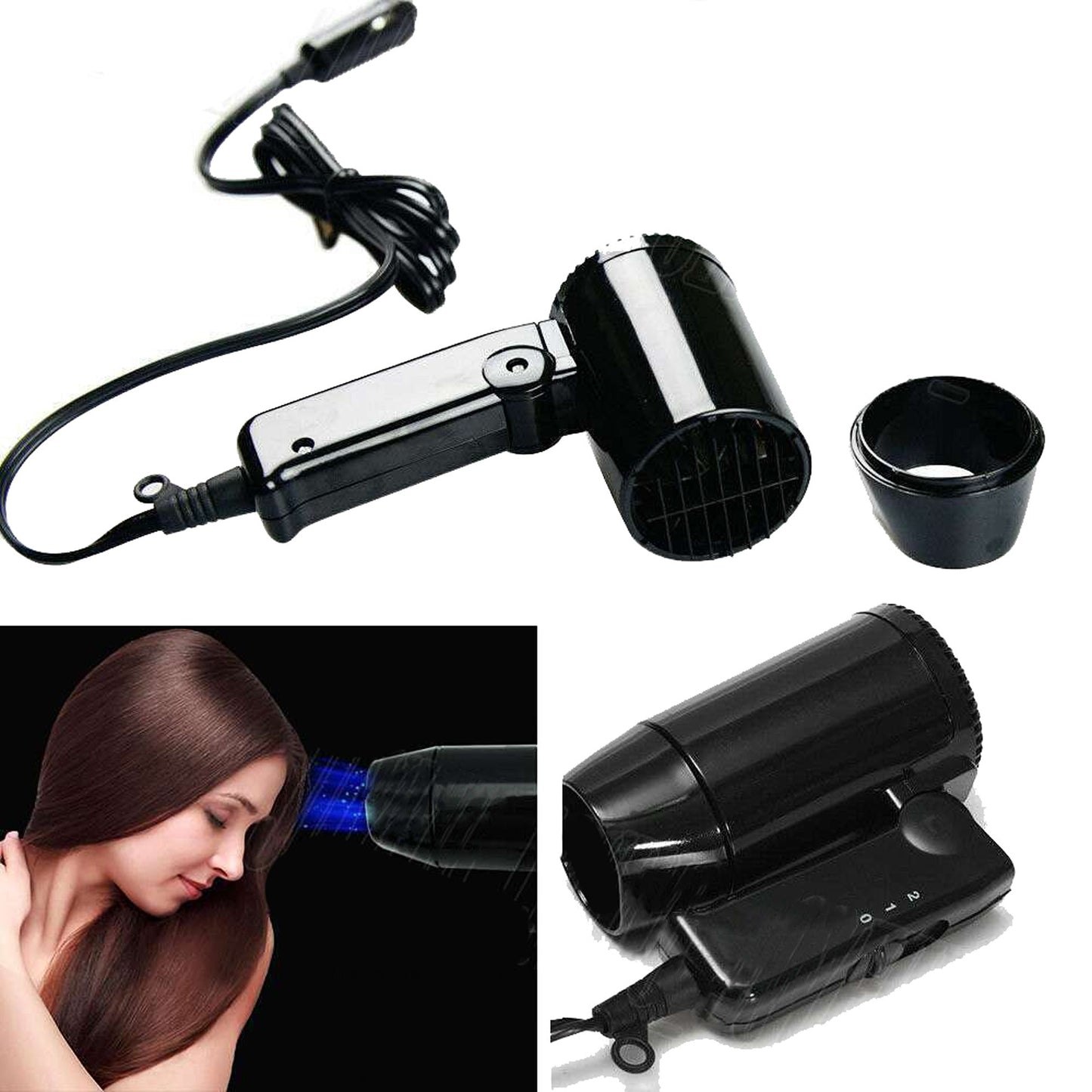 Portable 12V Hairdryer Glass Defroster for Cars and Caravans Ideal for Camping