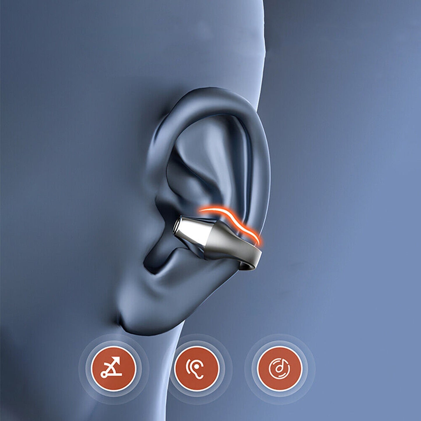 Bone Conduction Bluetooth Wireless Headphones Sports Headsets