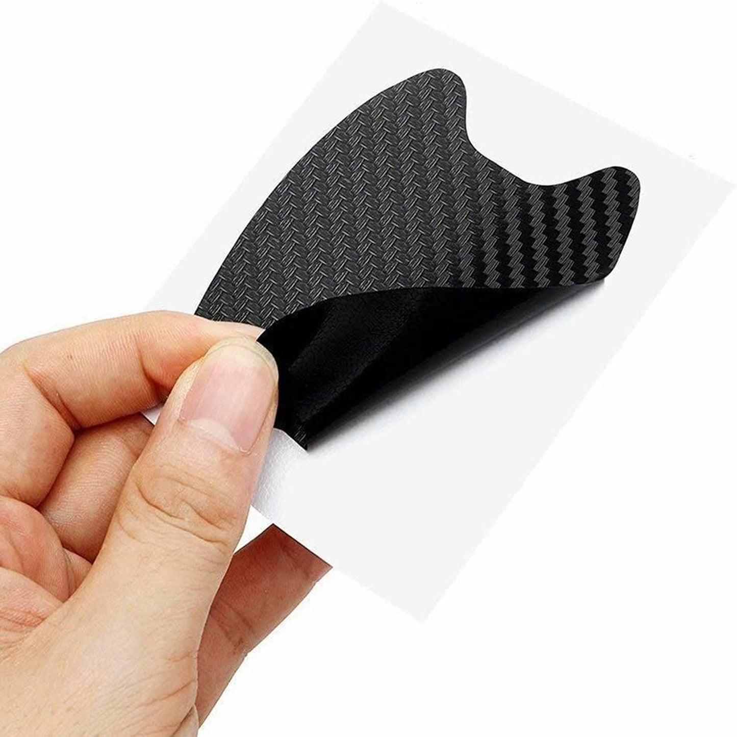 8pcs 3D Carbon Fiber Car Door Handle Scratch Protector Stickers