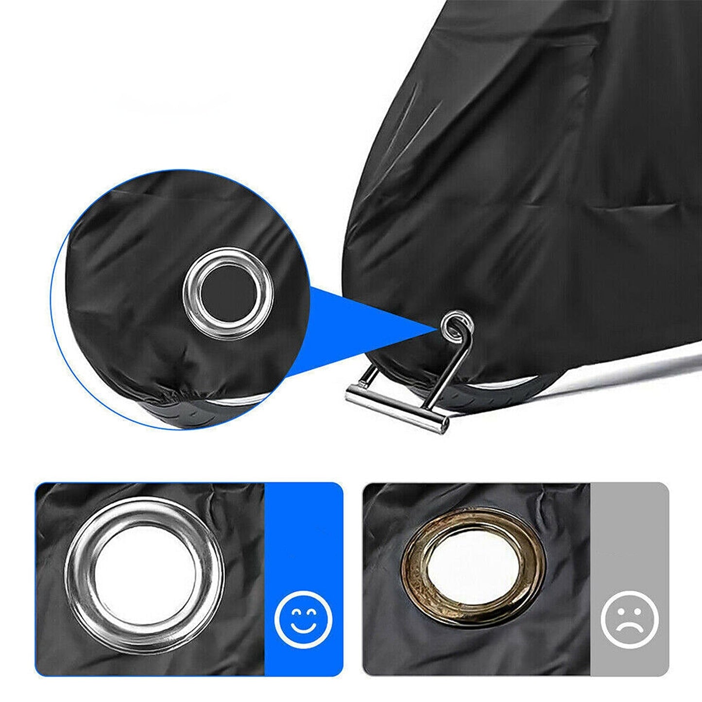 Waterproof Motorcycle Cover for Cruisers Black and Orange