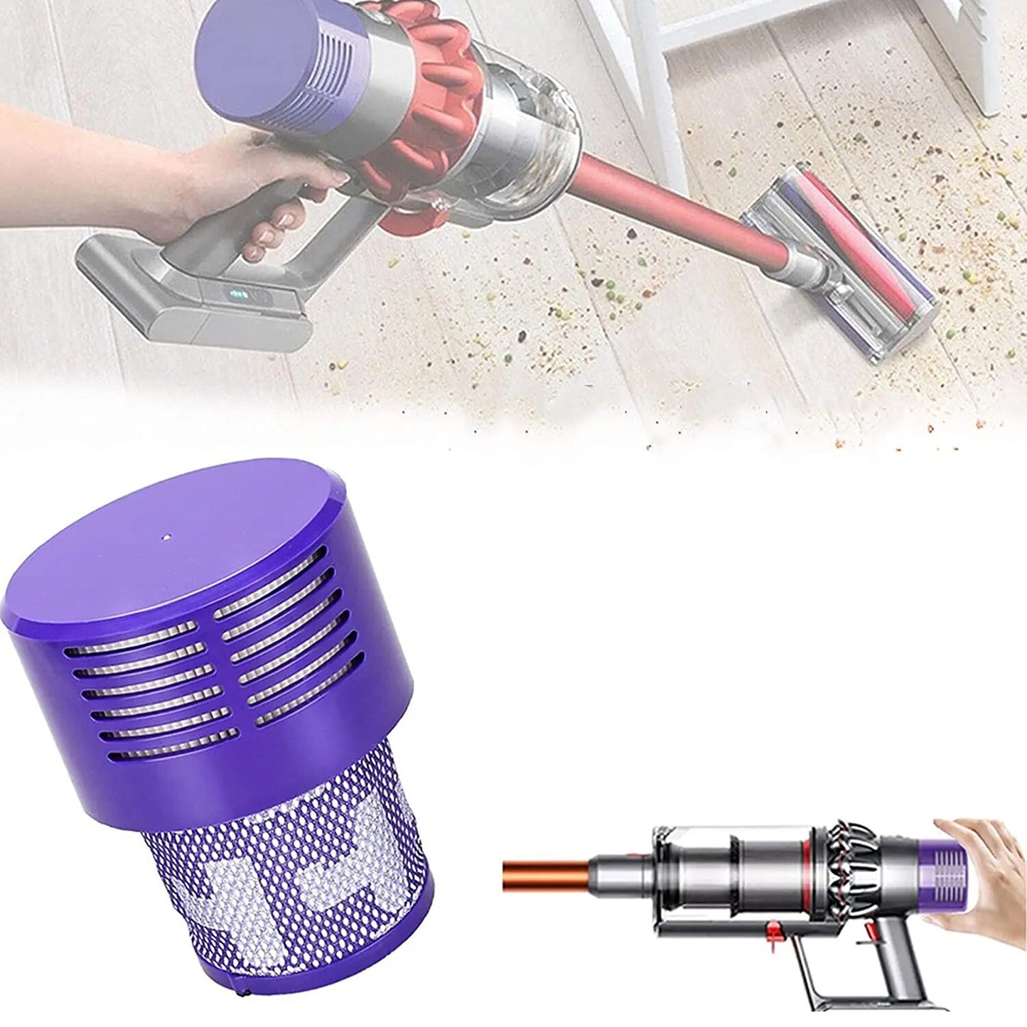 2pcs Hepa Filter Washable For DYSON Vacuum V10 Animal Clean