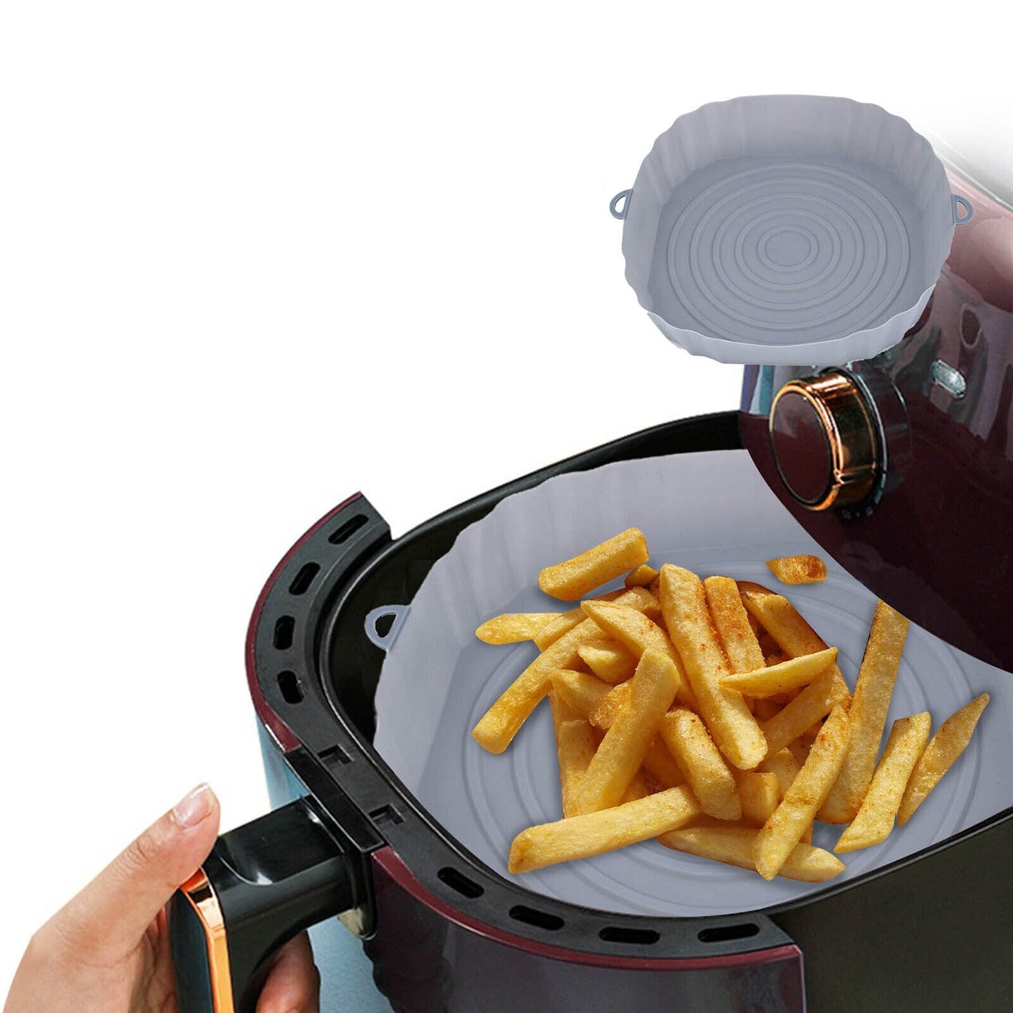 Non-Stick Reusable Air Fryer Silicone Pot and Baking Tray