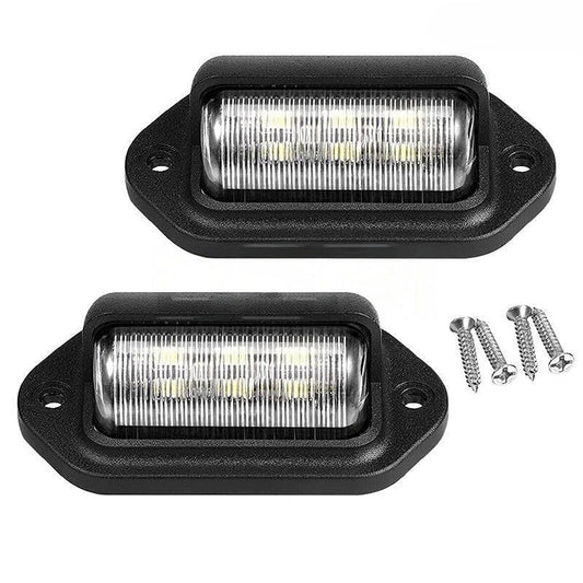 2pcs 12V 24V LED License Number Plate Light for Truck Trailer Car