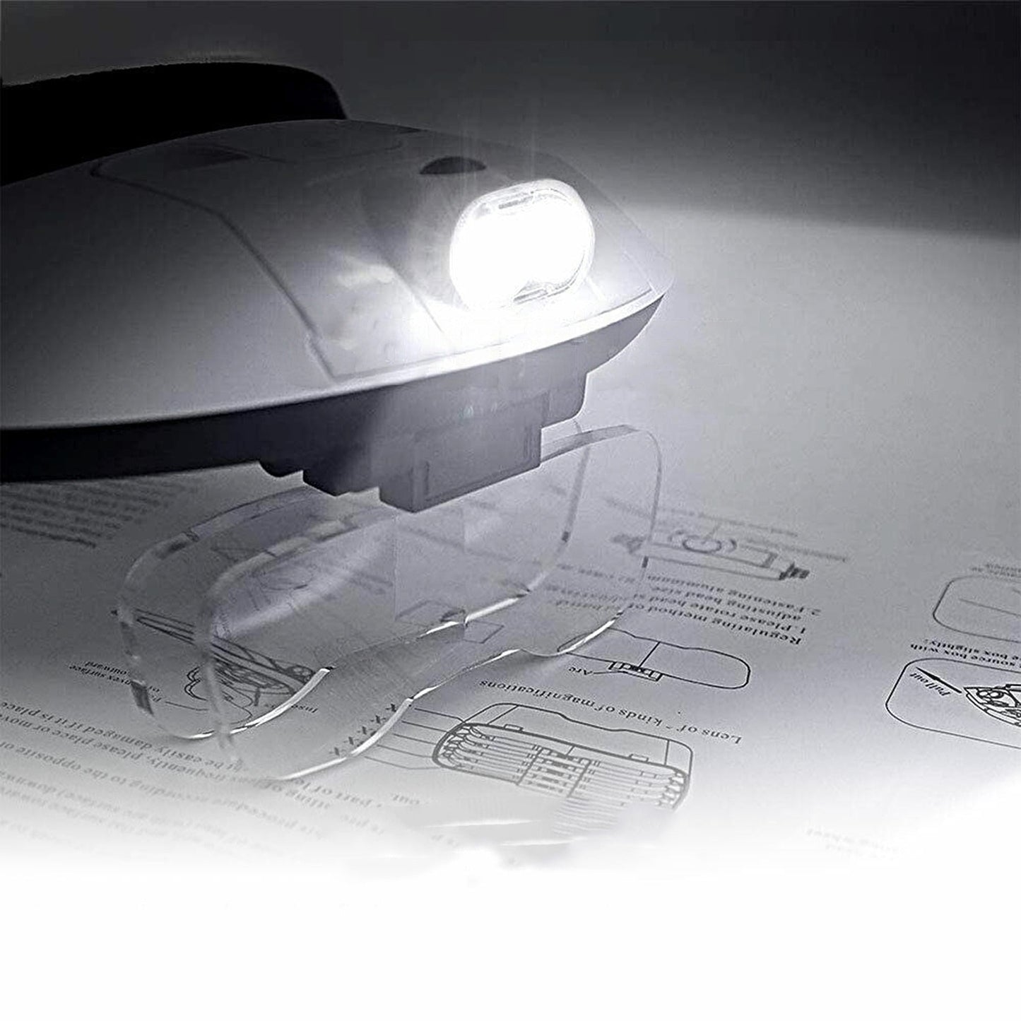 LED Light Magnifying Glass Headband Jeweler Magnifier Loupe