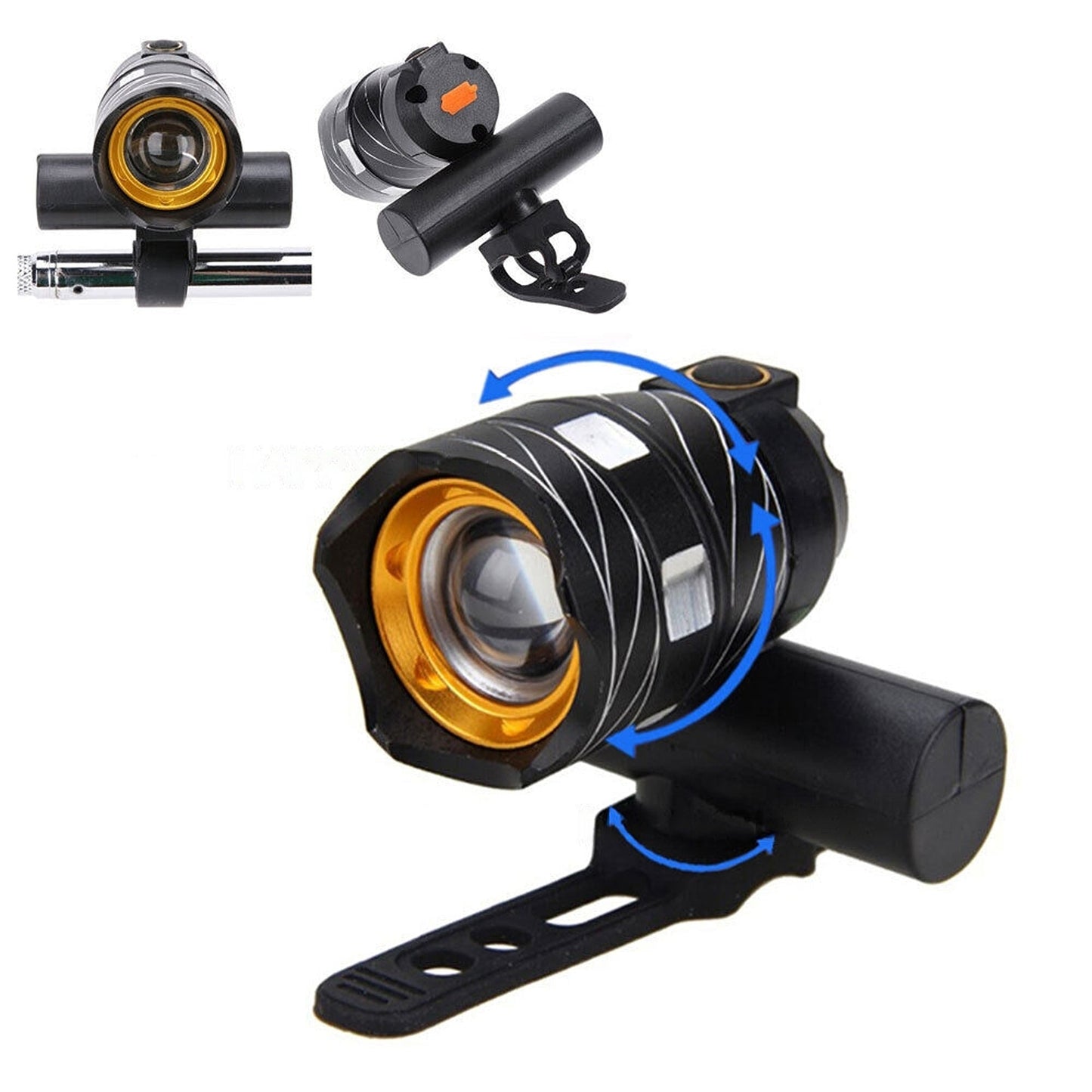 Waterproof USB Rechargeable Bicycle Light LED Front Back Headlight Bike