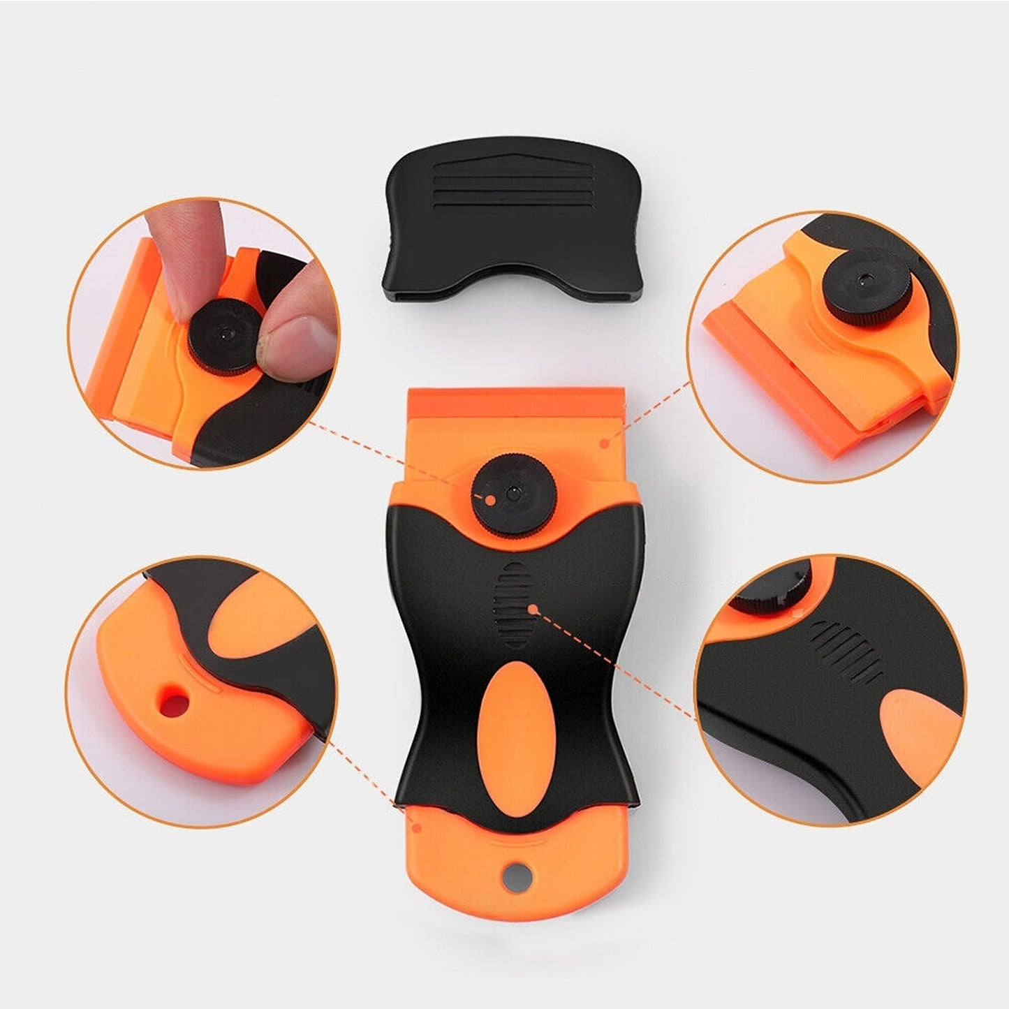 Adhesive Scraper Tool Plastic Razor Blade for Paint and Glue Removal