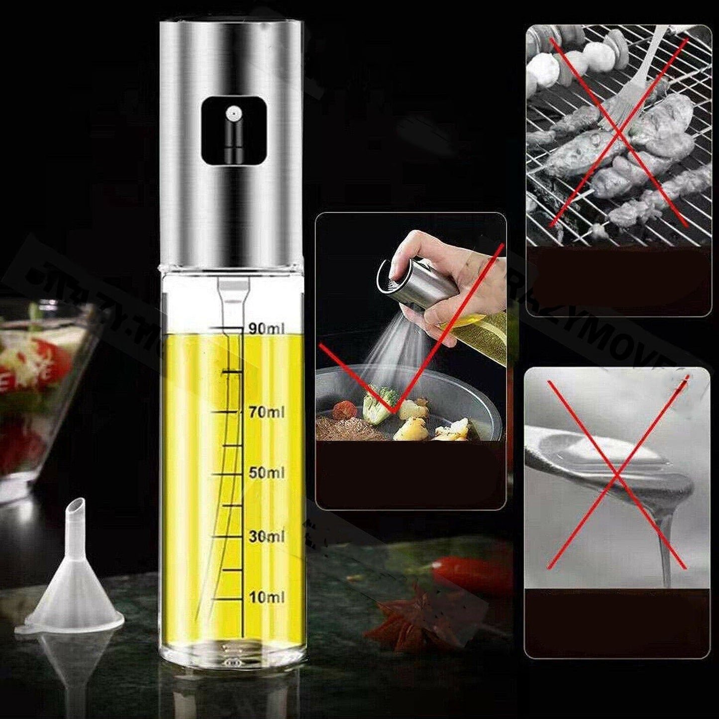 Glass Oil Sprayer Bottle for Cooking Food-Grade Olive Dispenser
