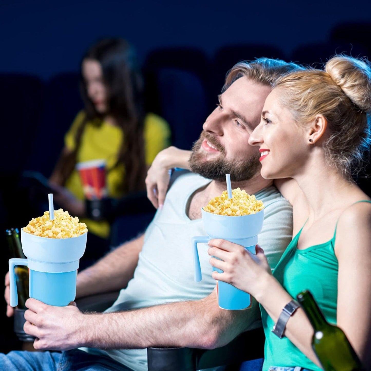 Multifunctional Stadium Tumbler Popcorn Snack Cup 1000ml