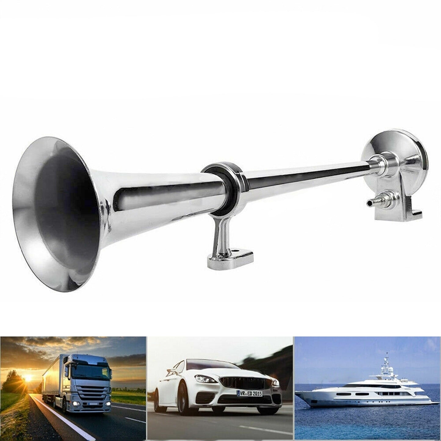 Single Trumpet Air Horn Kit for Truck Mega Train Compressor