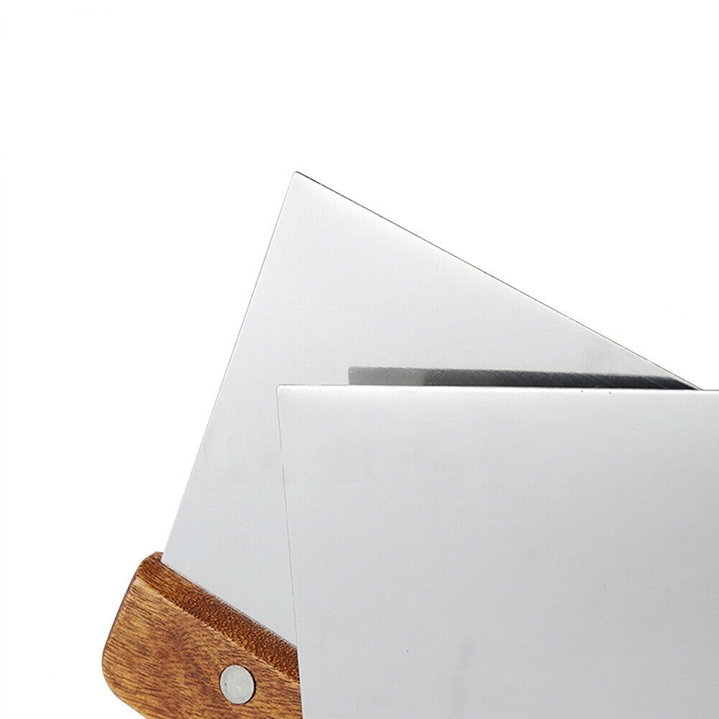 Wooden Handled Dough Cutter Stainless Steel Pastry Bench Scraper
