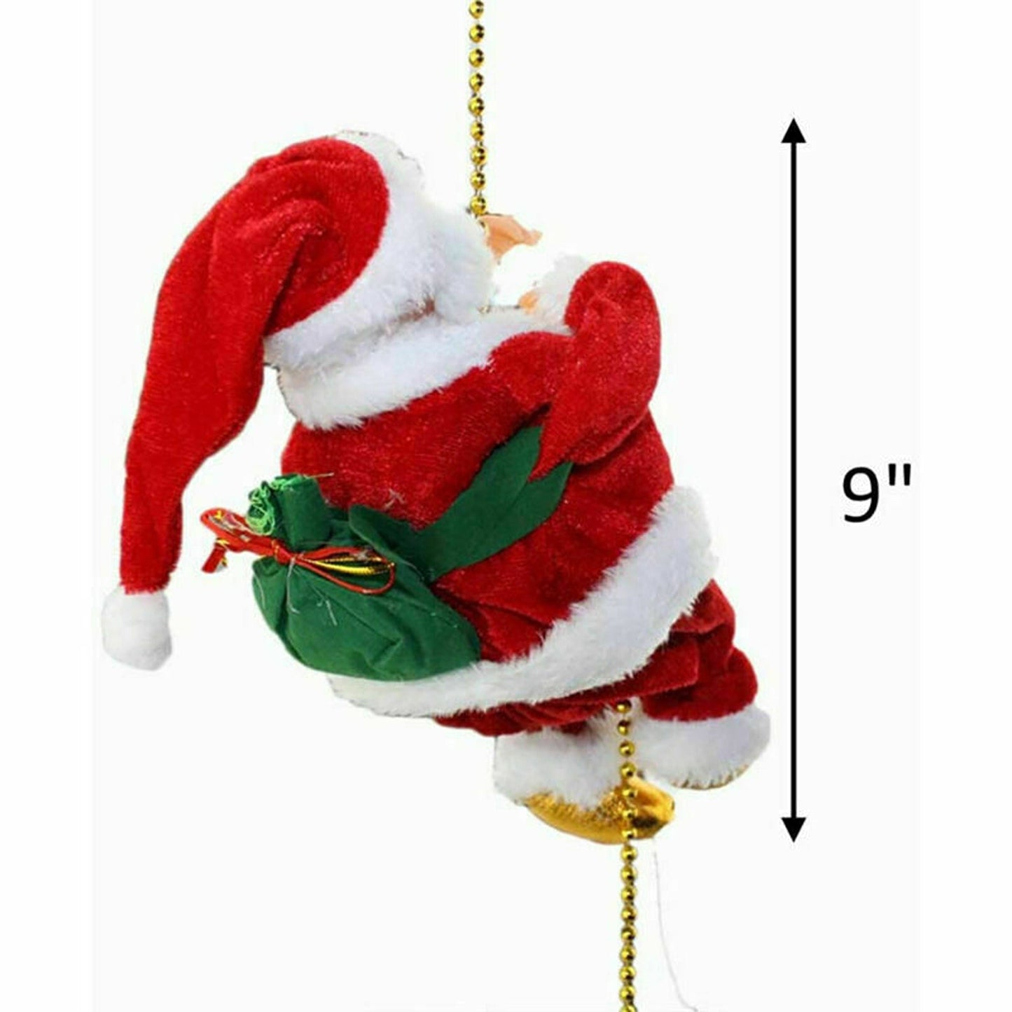 Musical Santa Claus Toy Climbing Rope Ladder Xmas Gift Decor