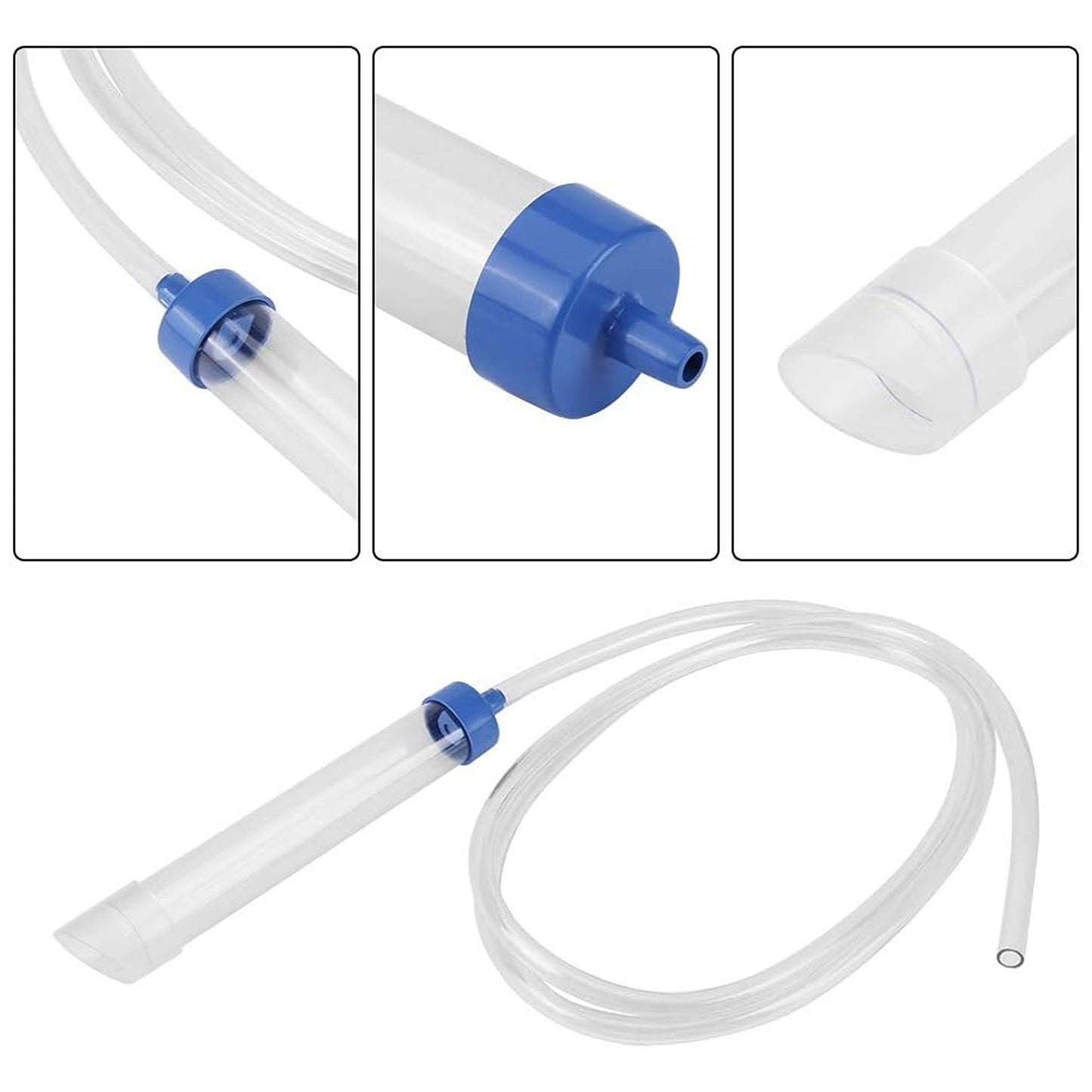 Aquarium Syphon Vacuum Fish Tank Gravel Cleaner with Water Changer Hose