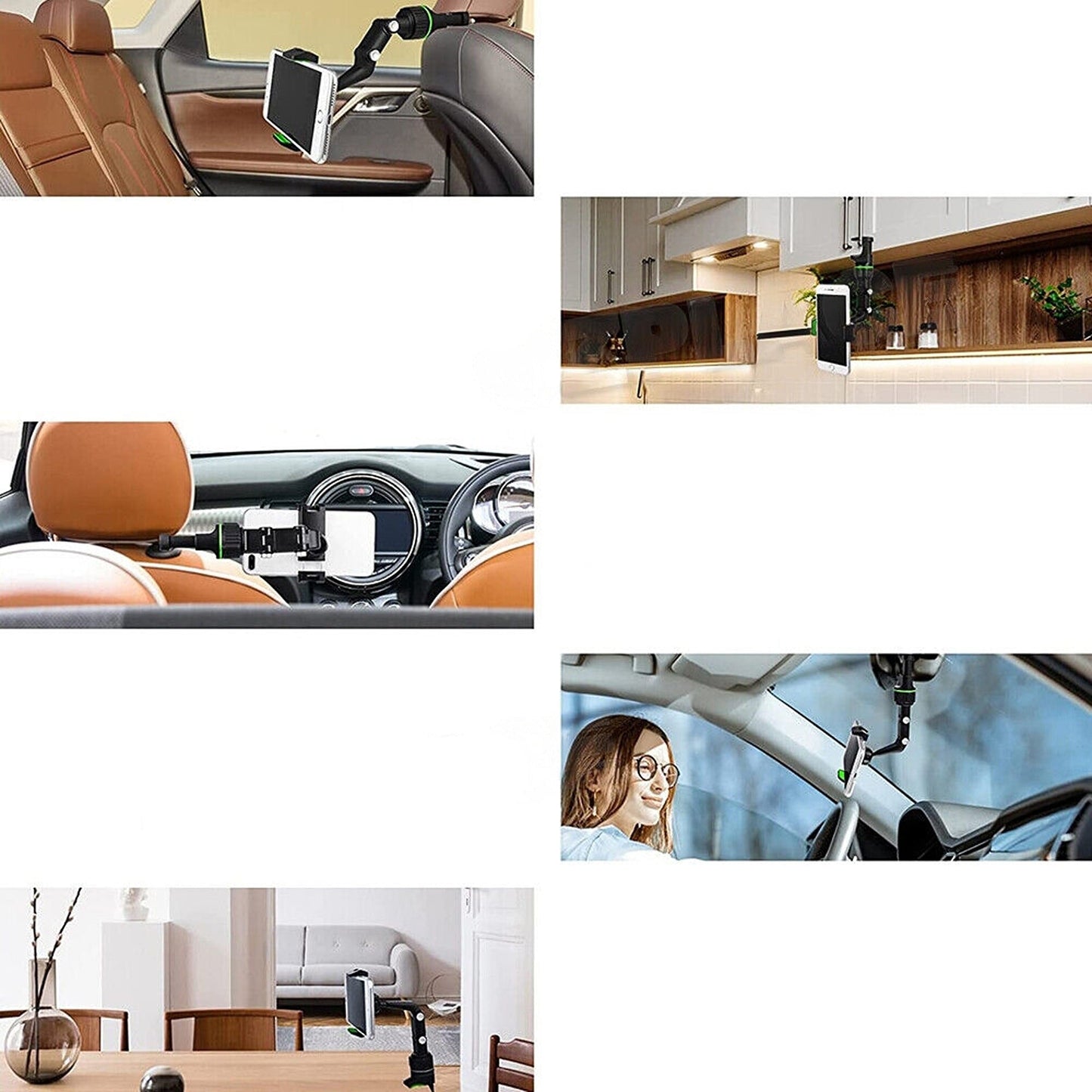 Multifunctional Car Rear View Mirror Mount Universal Phone Holder Stand