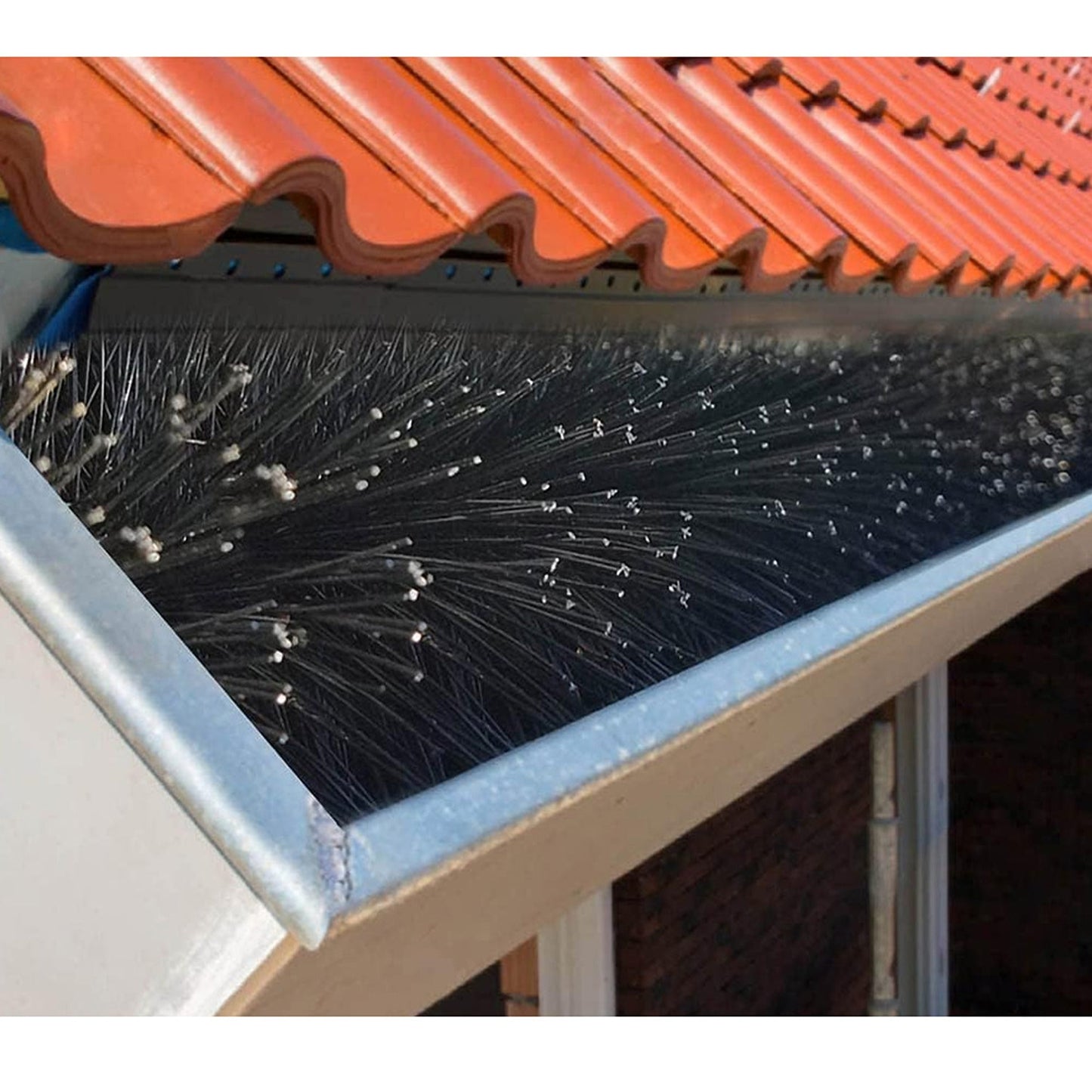 24pcs Gutter Brush Guard for Roof Leaf Protection Heavy Duty