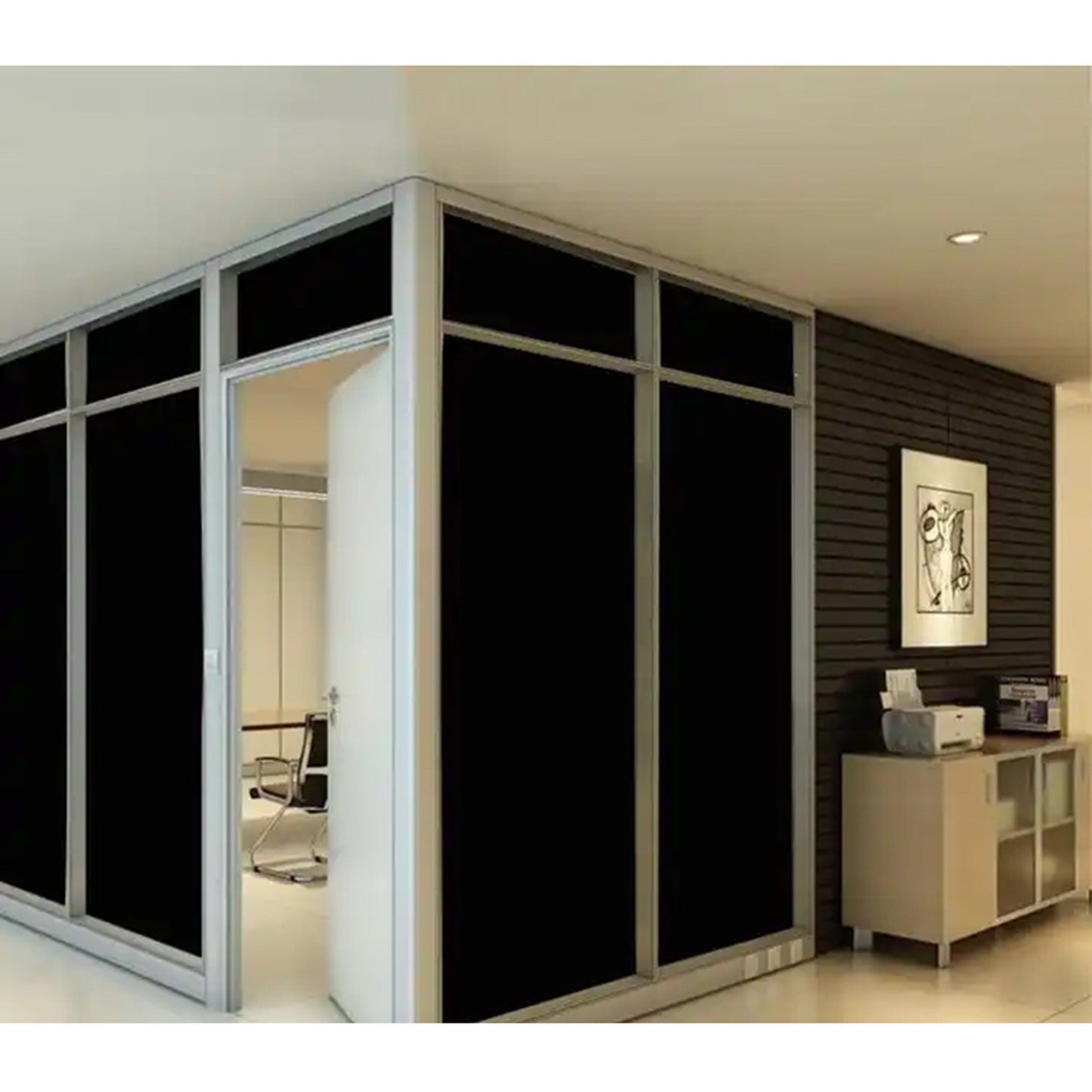 Blackout Static Cling Window Glass Film UV Sun Block Privacy Protection