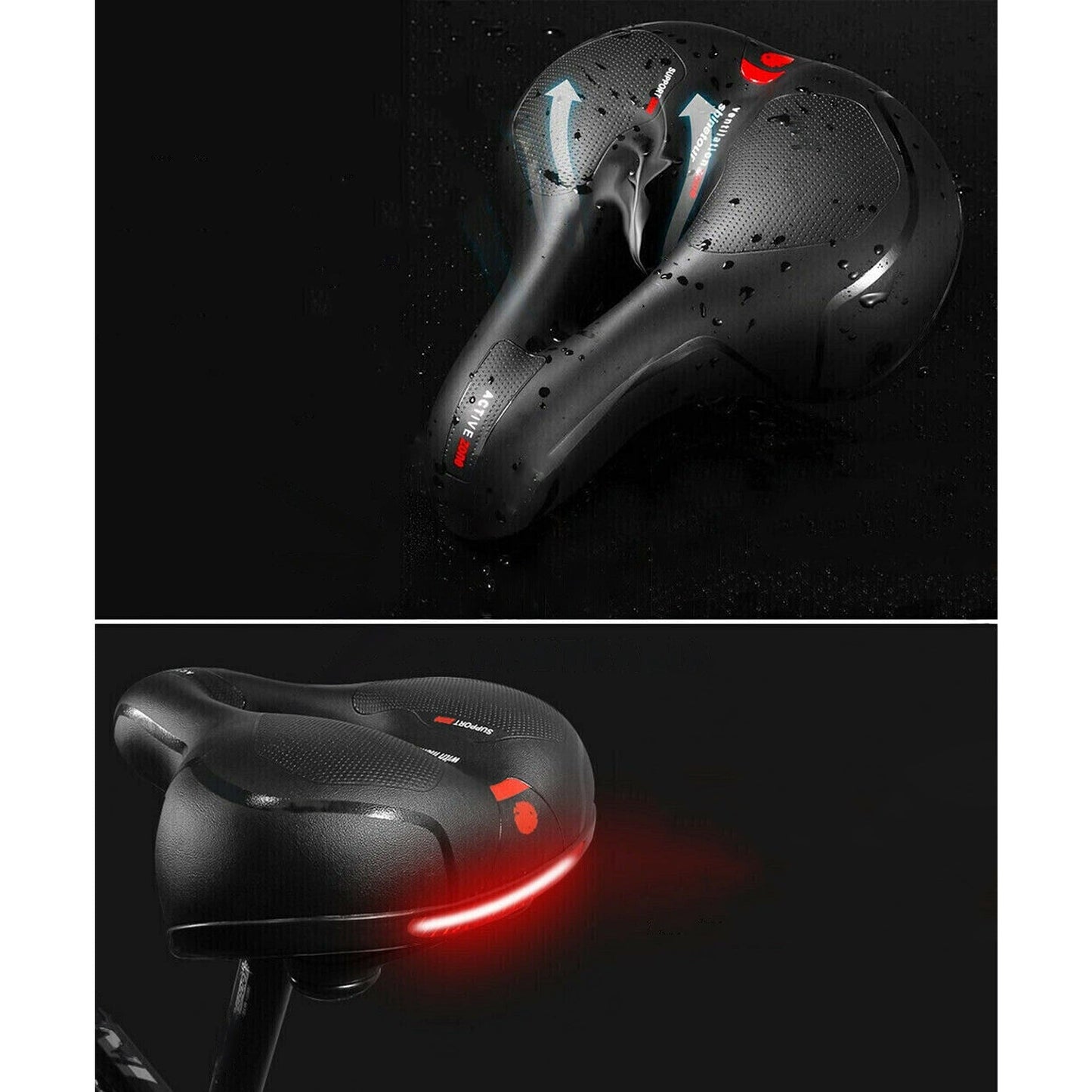 Extra Wide Gel Saddle Bicycle Soft Pad Sporty Seat
