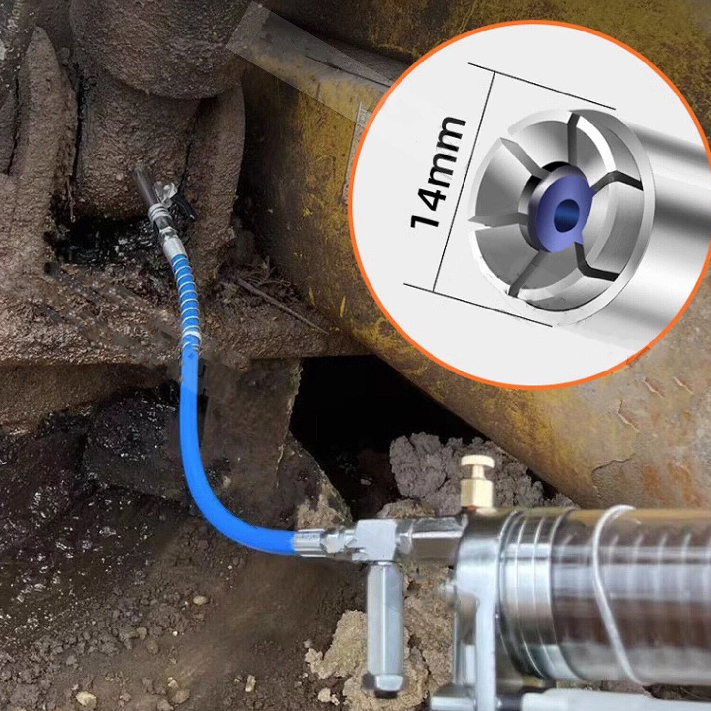 Heavy-Duty Grease Gun Coupler with Quick Release for Easy Lubrication