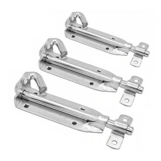 Long Shoot DIY Adjustable Pad Bolt Slide Door Barrel Latch