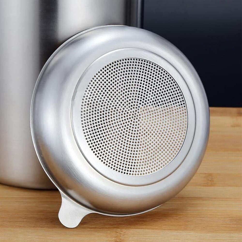 Home Cooking Oil Separator Stainless Steel Filter Pot Soup Grease Strainer