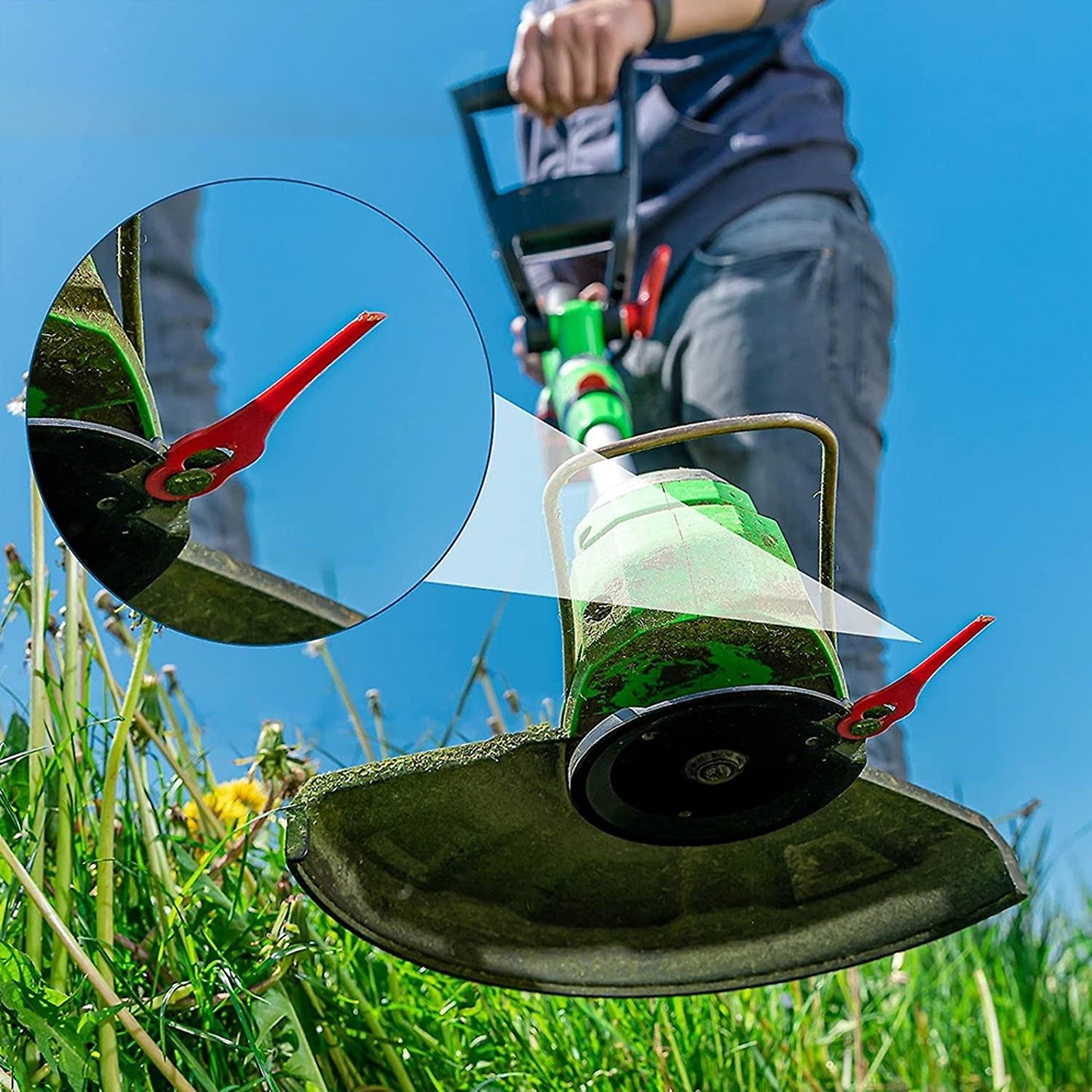 100pcs Plastic Grass Trimmer Blades for Garden Weed Lawn Crop