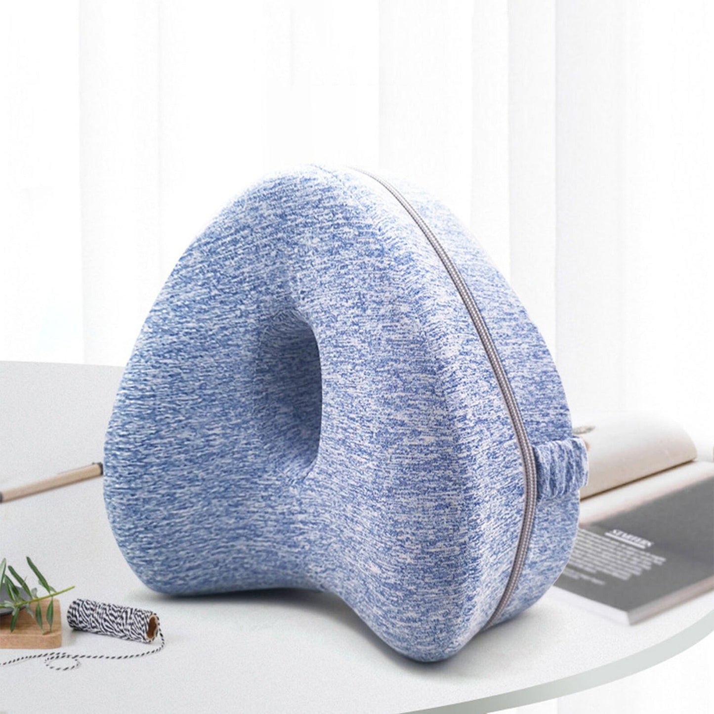 Knee Support Washable Cover Memory Foam Leg Pillow Cushion for Bed Sofa
