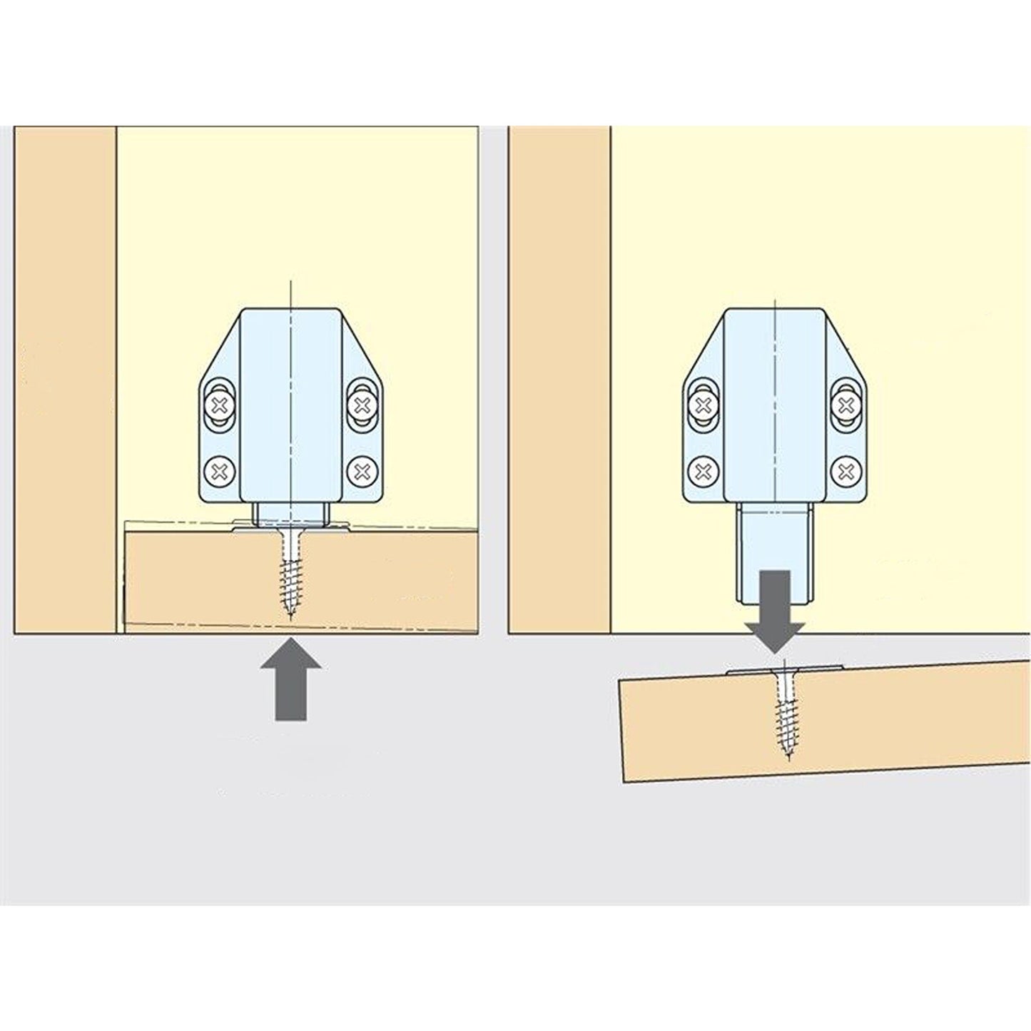 White Magnetic Touch Latch Push To Open Drawer Cabinet Door Catch Lock Set