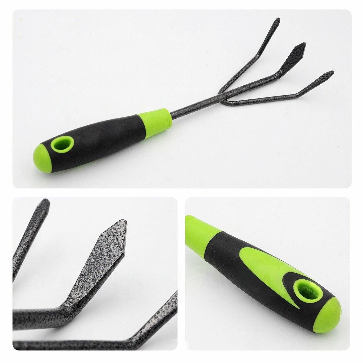 Set of 3 Gardening Hand Weeding Tool Set: Fork Shovel Rake