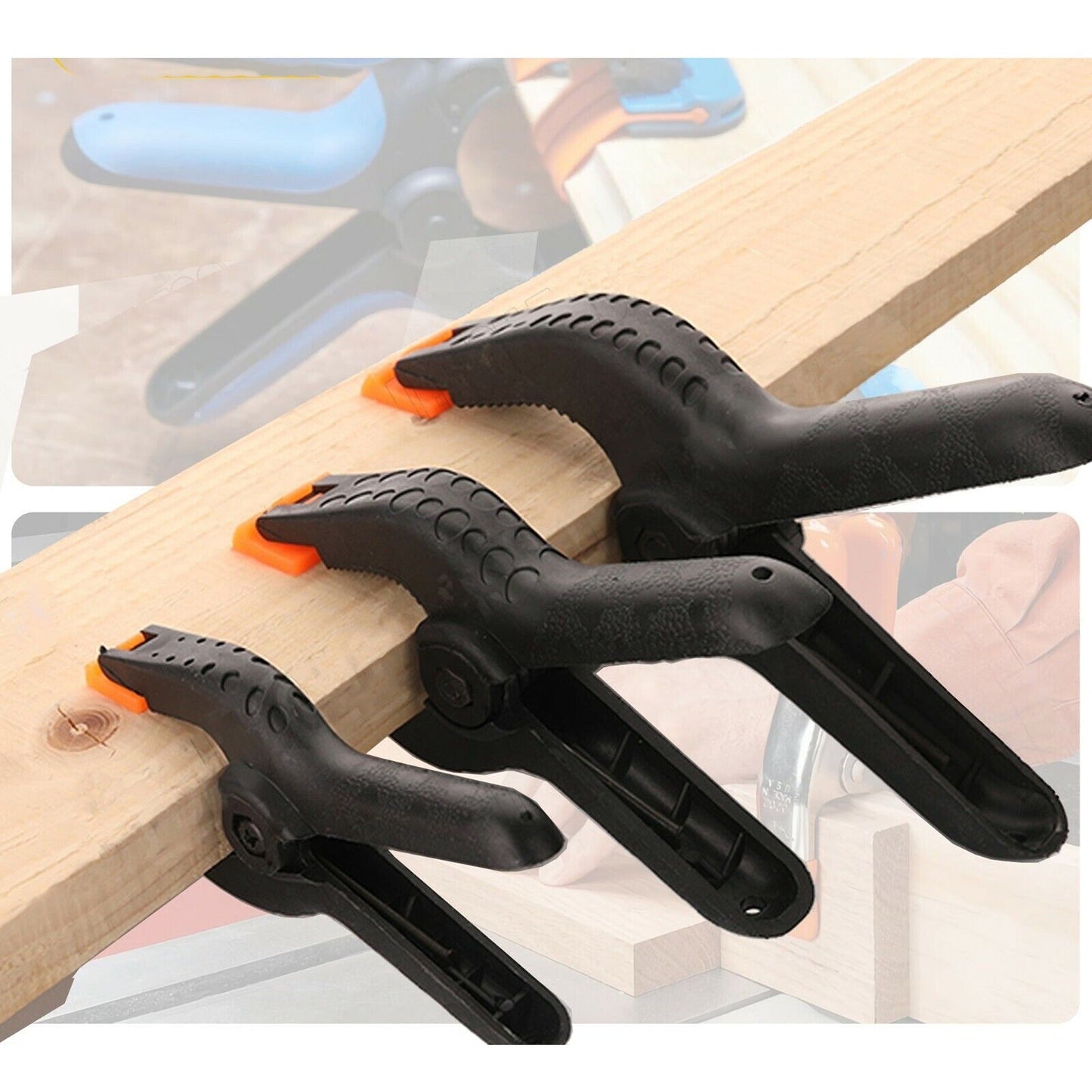 12pcs Quick Grip Nylon Spring Clamps for DIY Woodworking Photography