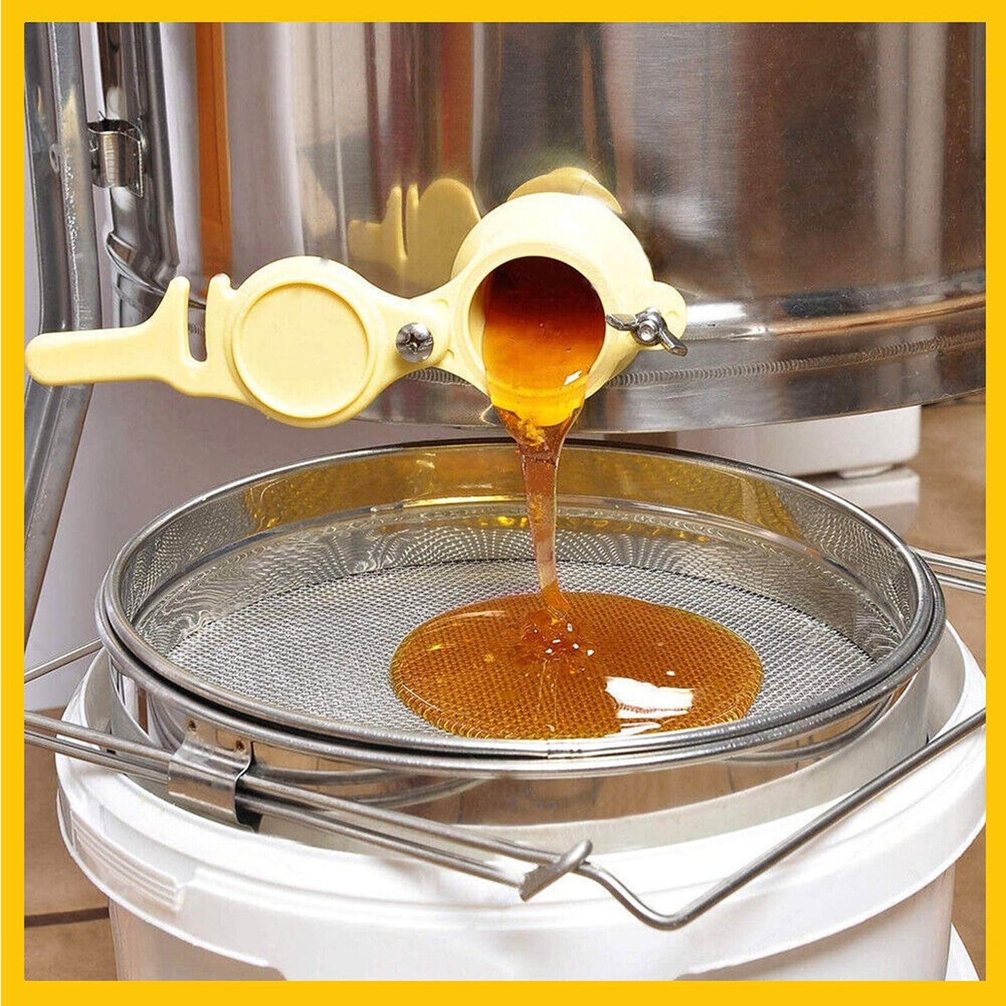Stainless Steel Double Sieve Honey Strainer Beekeeping Equipment Kit