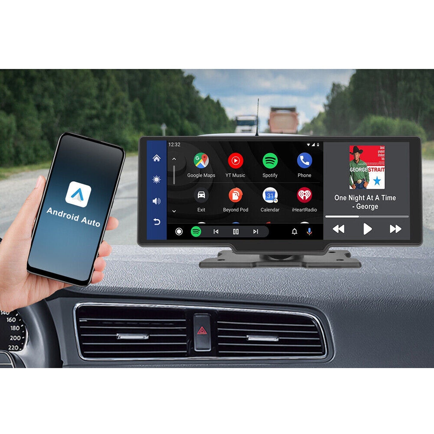 10.26in Touch Screen Car Stereo with Wireless Apple Carplay and Android Auto