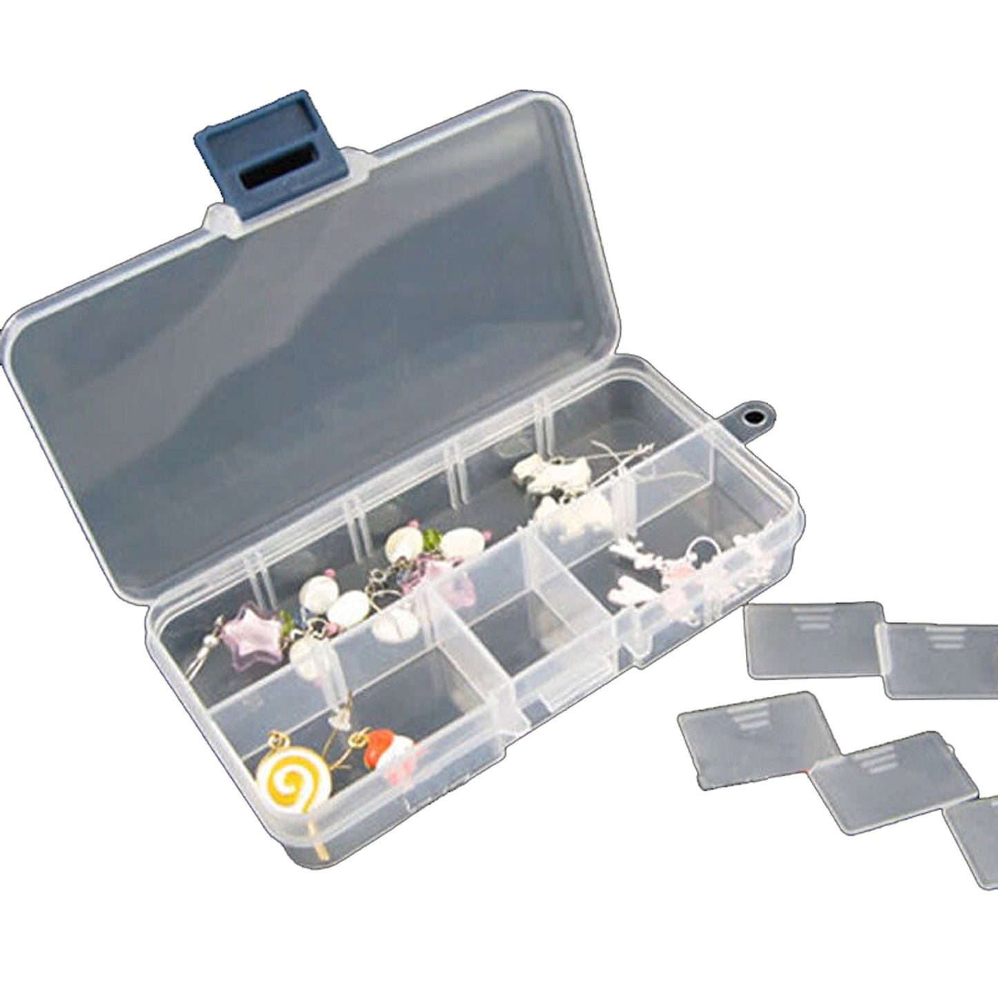Adjustable Compartment Bead Jewelry Organizer Storage Case