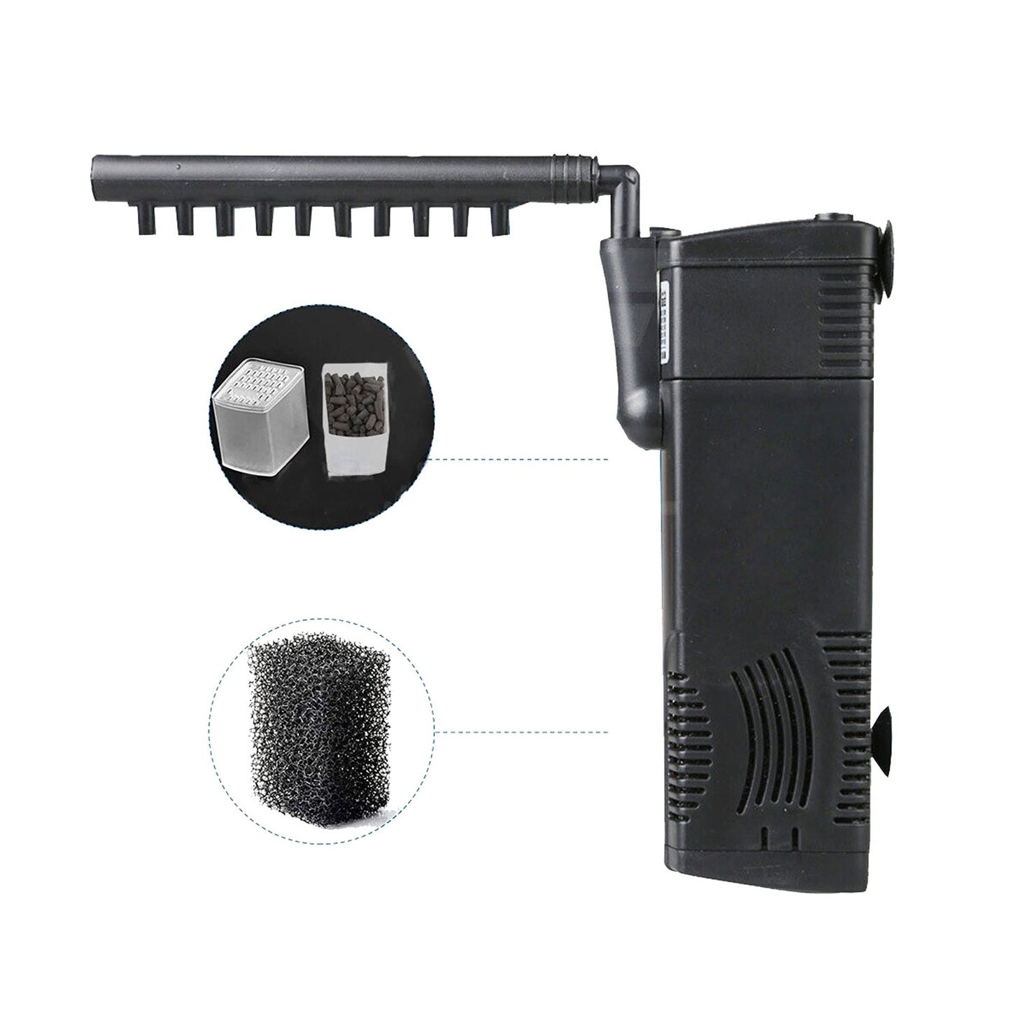 Submersible Aquarium Fish Tank Pump Internal Water Filter Skimmer