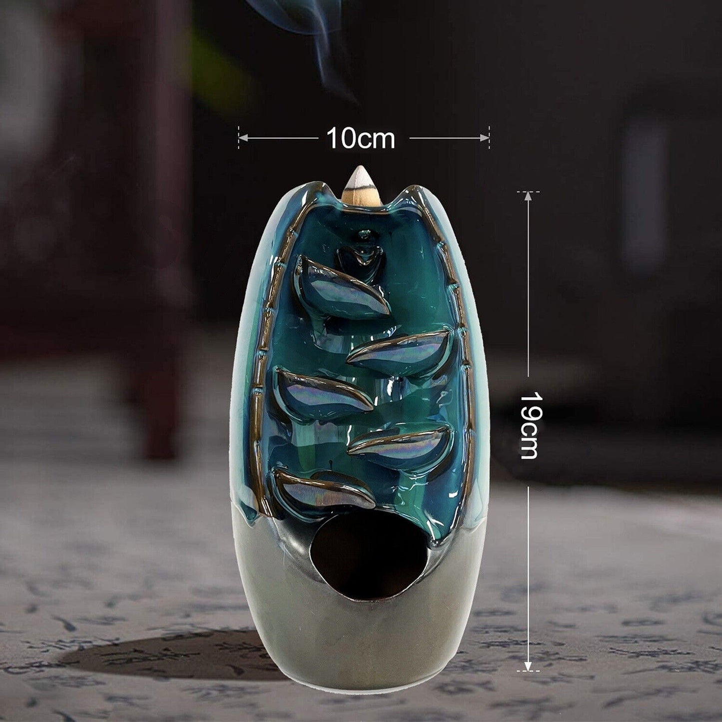 Mountain Waterfall Smoke Backflow Incense Burner with 100 Cones