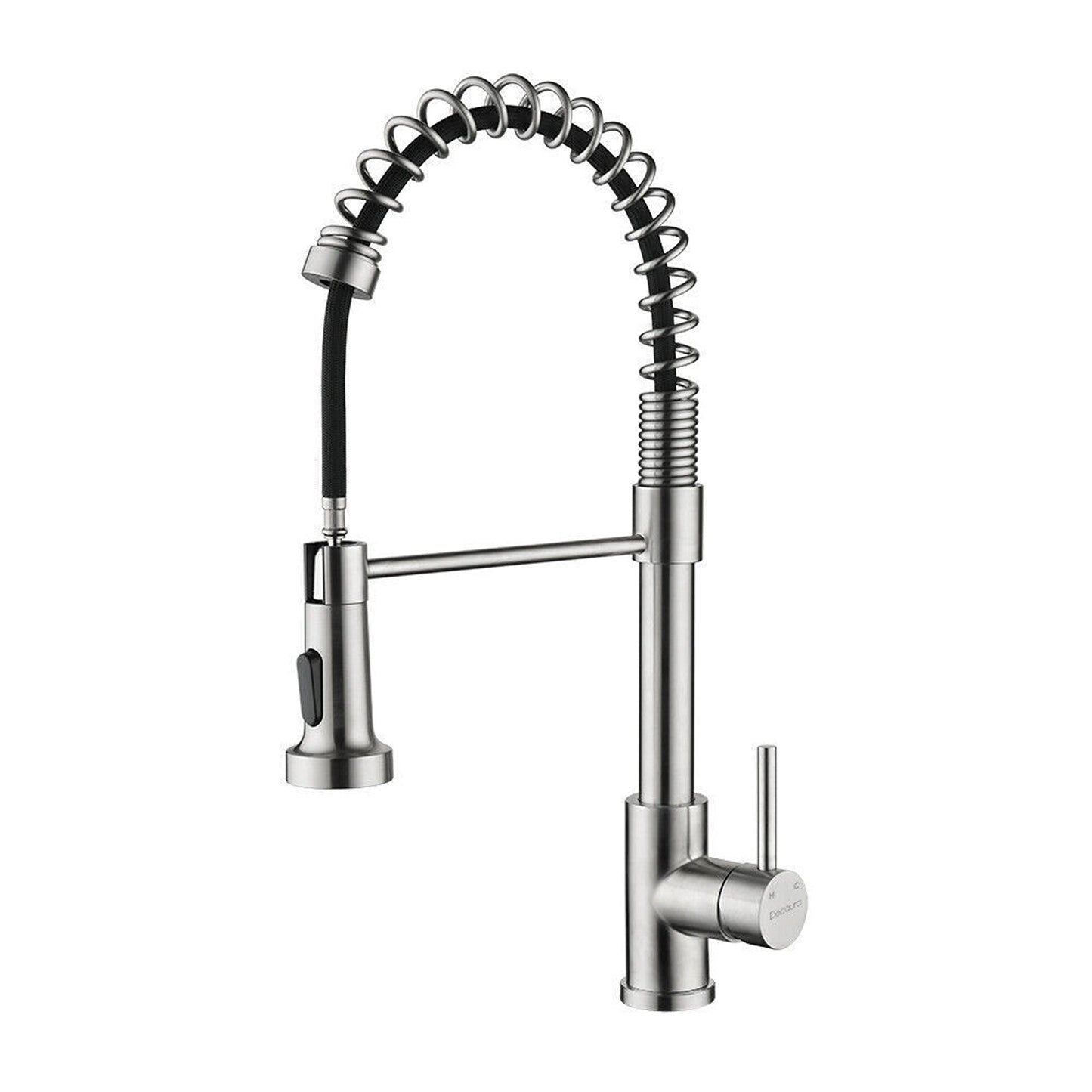 360 Degree Swivel Spout Solid Brass Kitchen Mixer Tap Sink Pull-Out Faucet