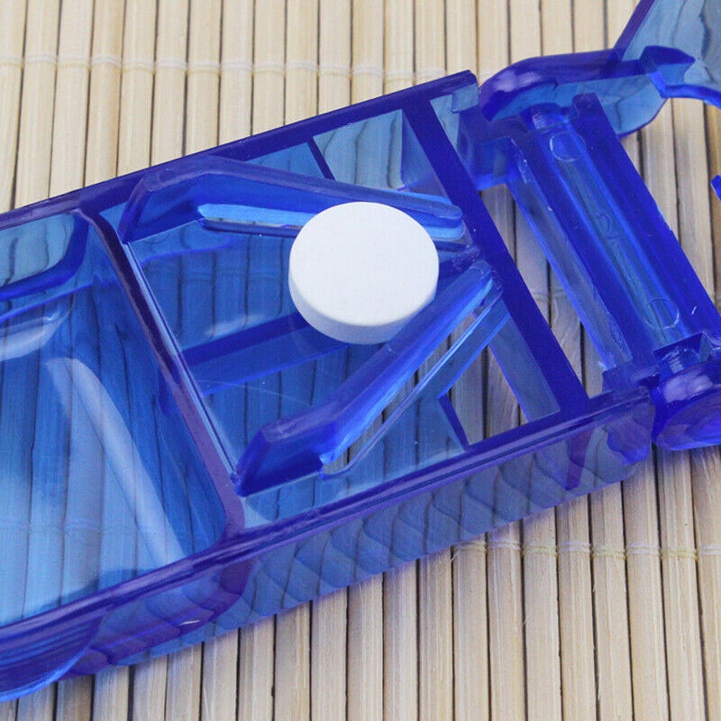 Compact Travel Pill Cutter and Medicine Storage Box