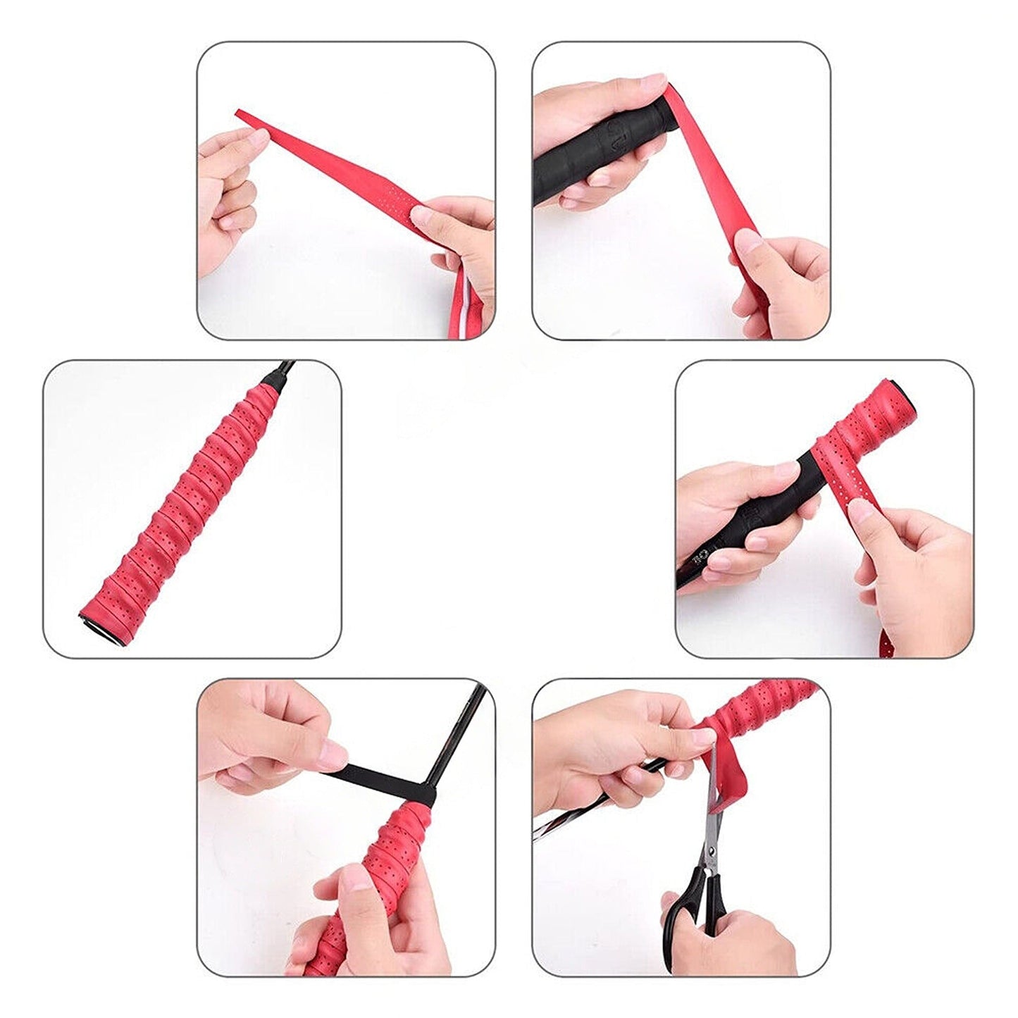 Tennis Squash Racket Over Grip Tape Badminton Fishing Rod Wrap 8 to 16x