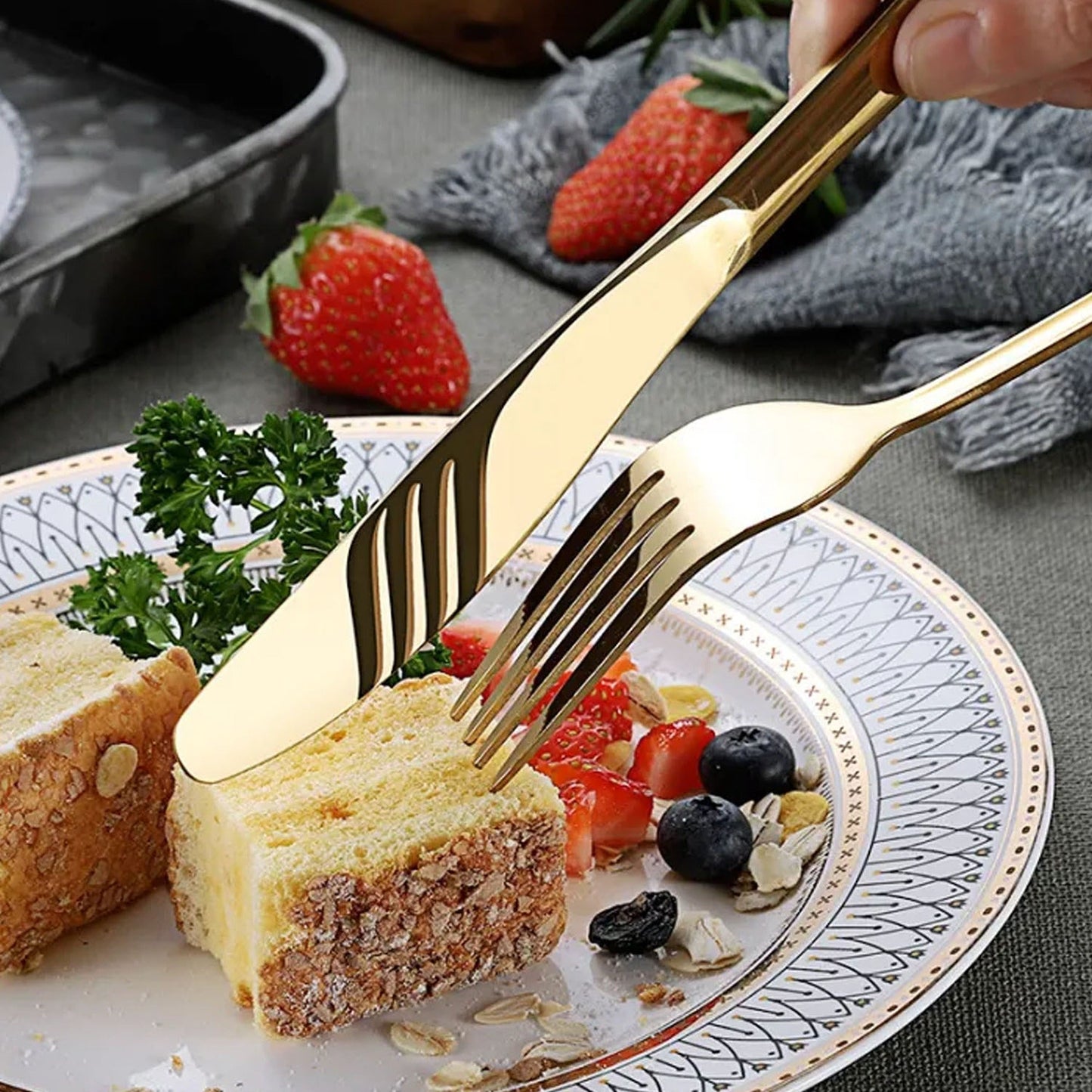 8-Piece Portable Stainless Steel Travel and Camping Cutlery Set