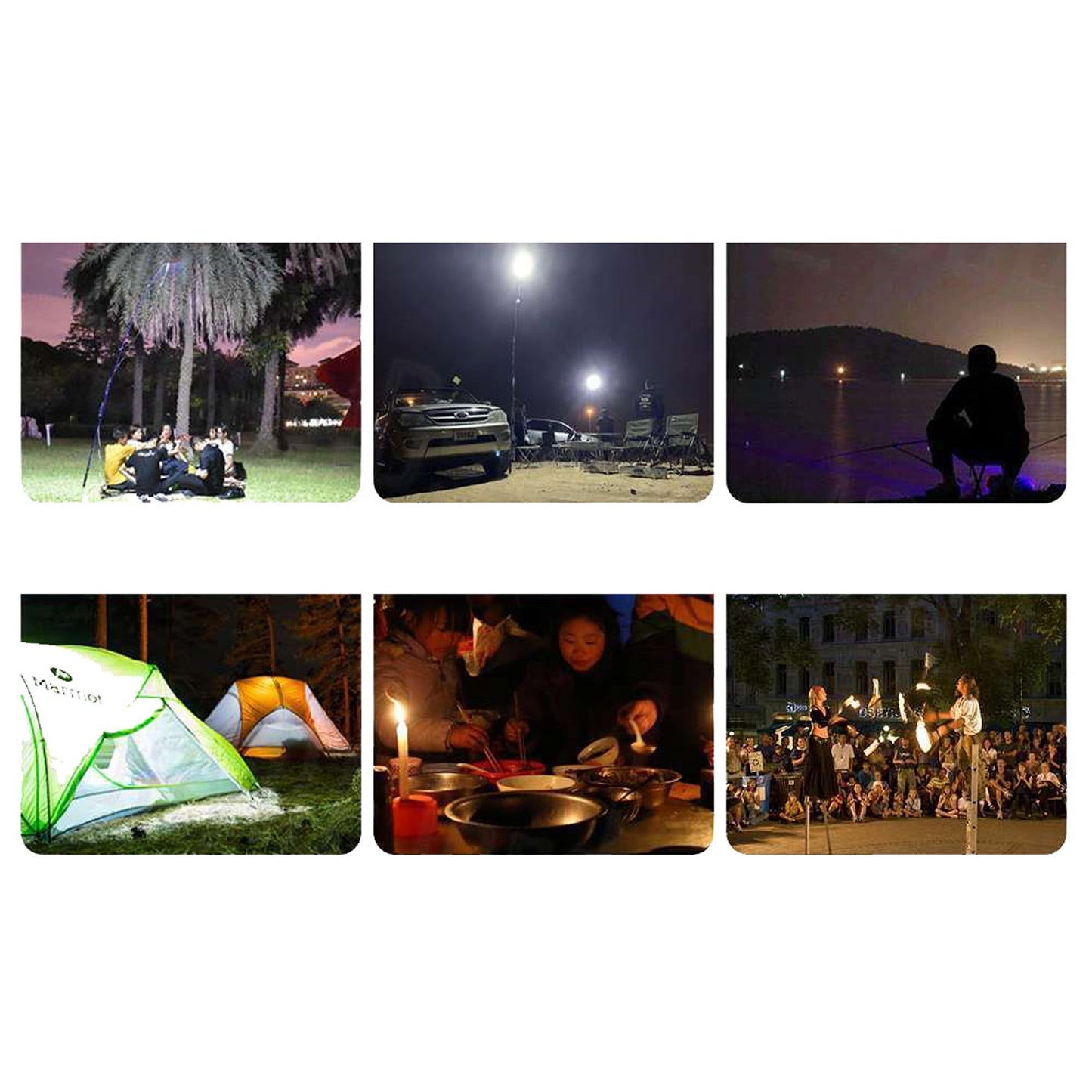 Portable Telescopic Fishing Rod LED Light Outdoor Camping Repair Lamp 12V
