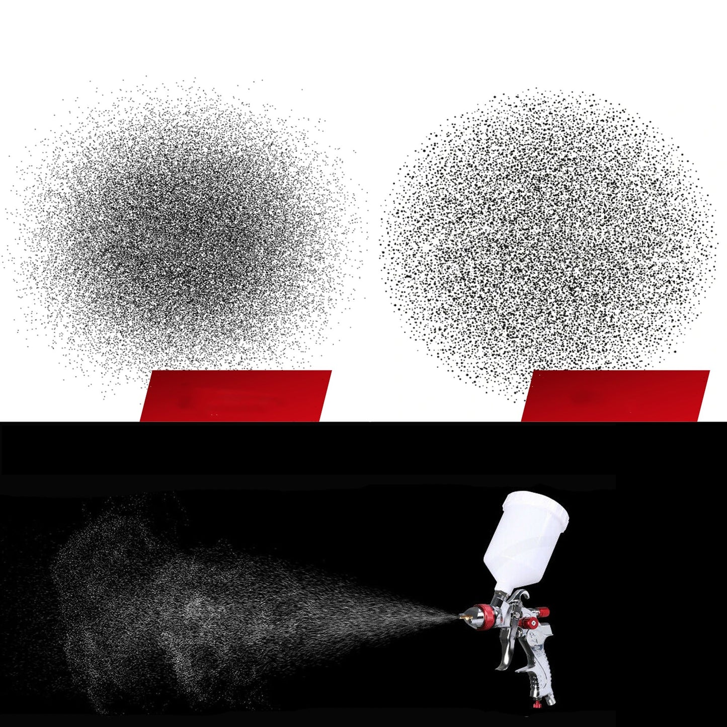 Automotive Spray Paint Gun Kit with Gravity Feed Primer